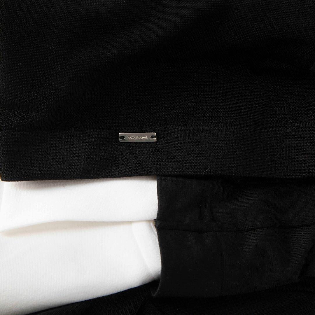 Nero Wolford, camicia e maglione a strati di Roma, top pullover taglia S in vendita