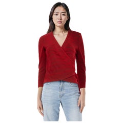 Wolford Wolford x Zac Posen Top de punto de lana rojo Talla M