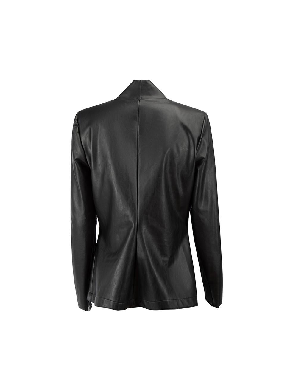 Wolford Women's Black Faux Leather Zipped Jacket In Good Condition In London, GB
