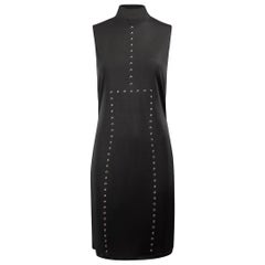 Wolford Damenkleid mit schwarzen Nieten und Akzent am Halsausschnitt