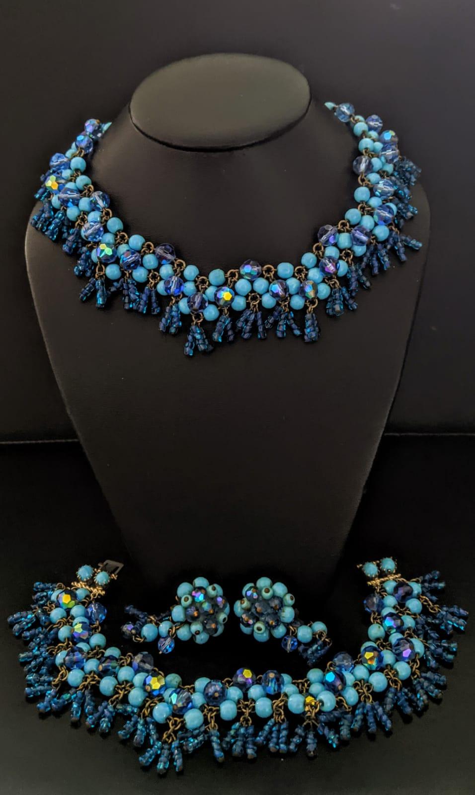 WOLOCH Paris, Magnificent Adornment: Necklace + Bracelet + Clip-on Earrings For Sale 2