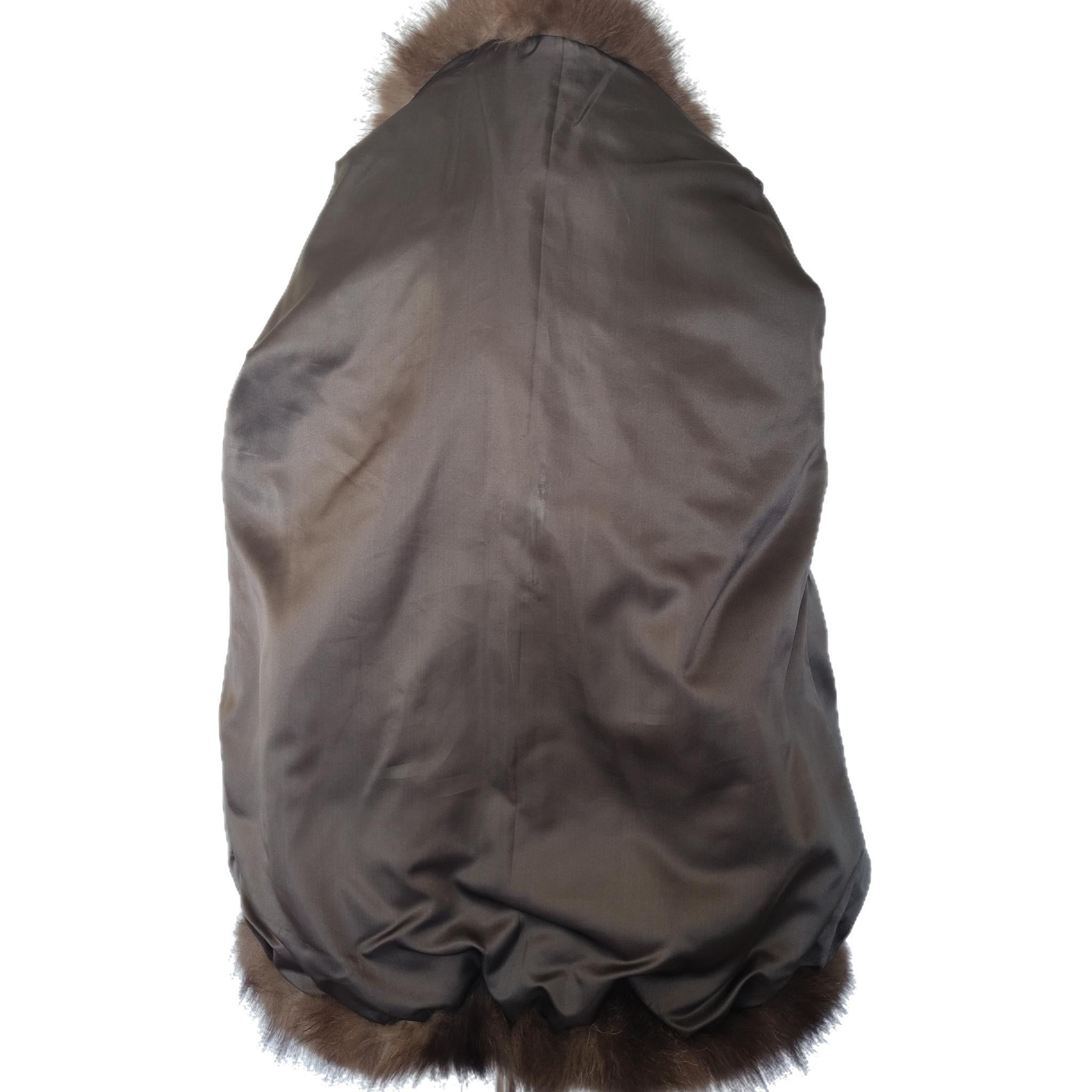 Wolverine fur Fur bomber Coat 44-46 men's L For Sale 7