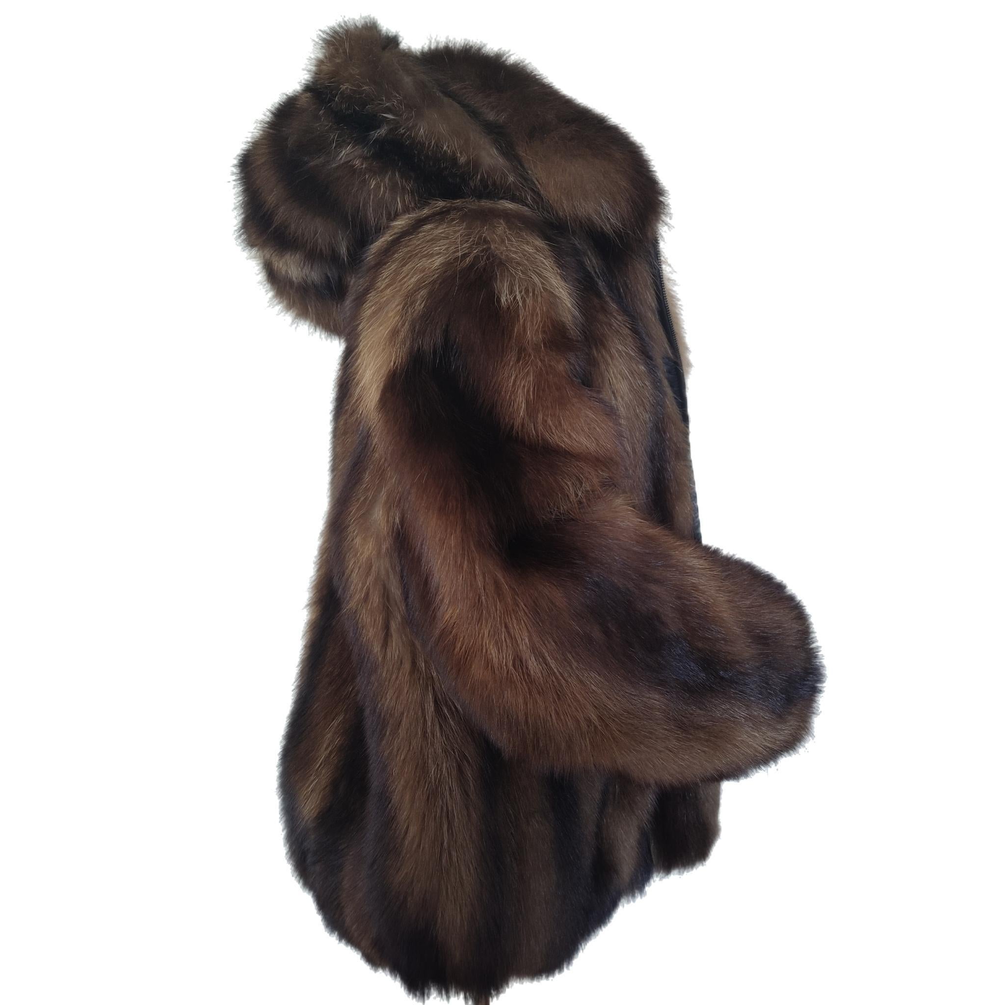 Wolverine fur Fur bomber Coat 44-46 men's L For Sale 1