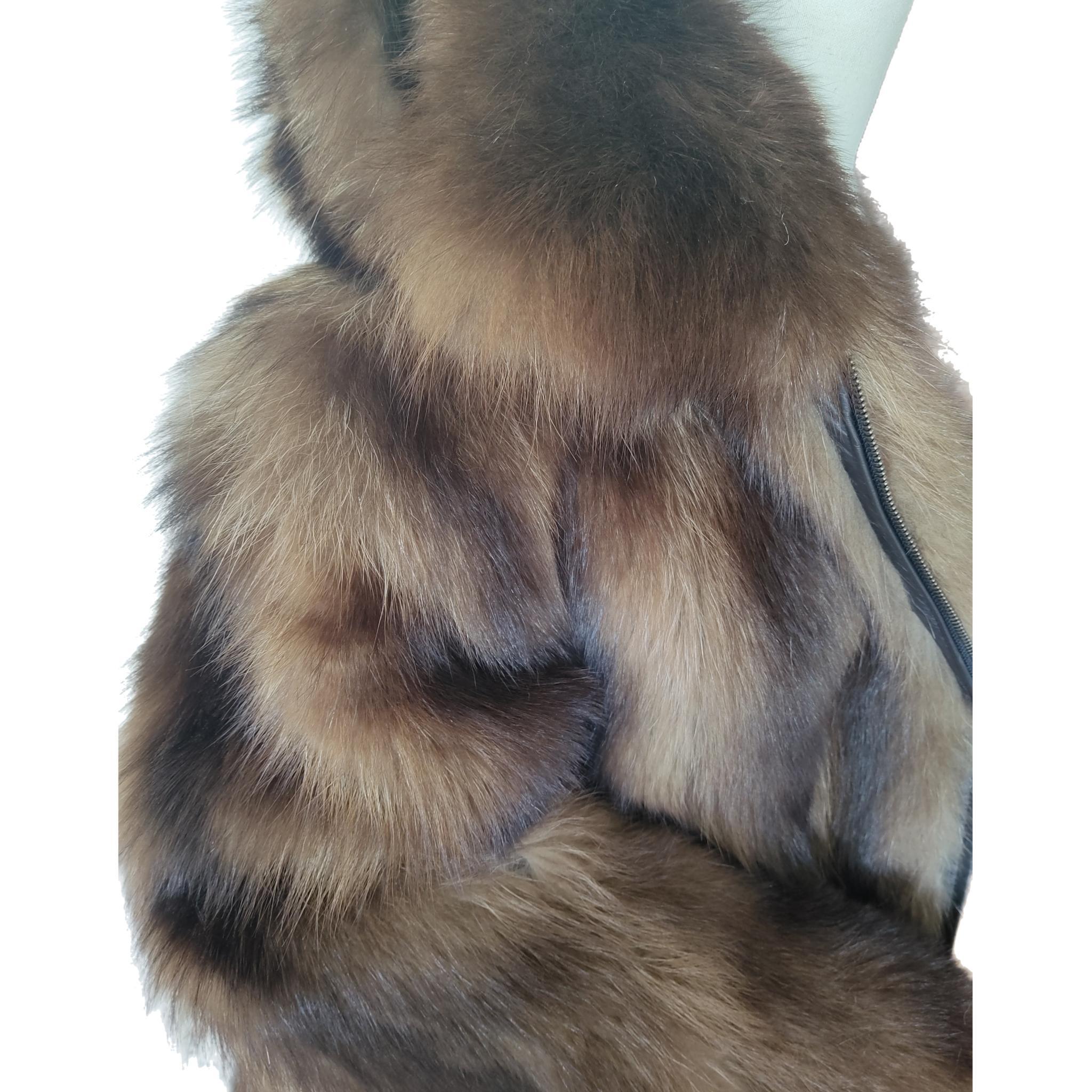 Wolverine fur Fur bomber Coat 44-46 men's L For Sale 2