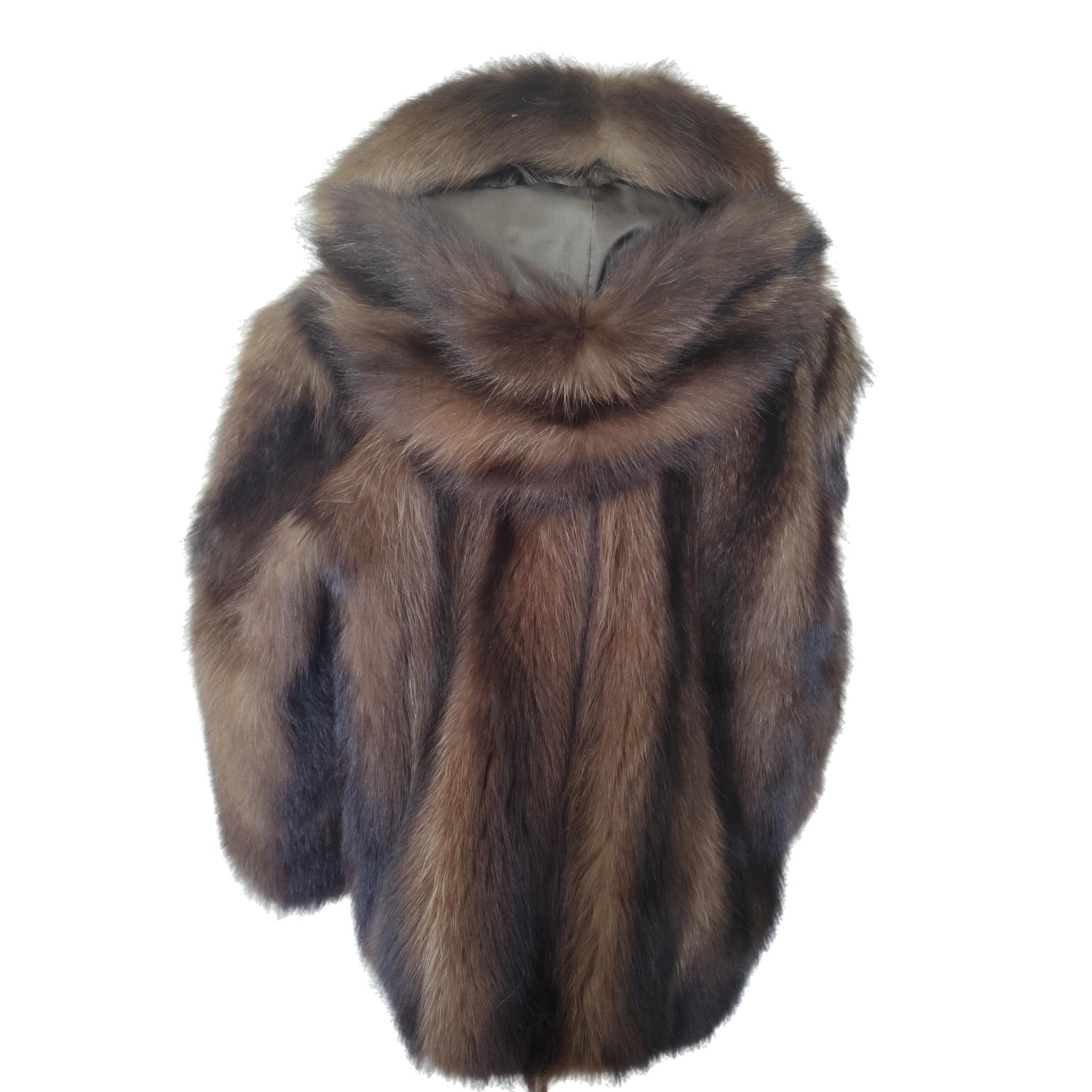 Wolverine fur Fur bomber Coat 44-46 men's L For Sale 3