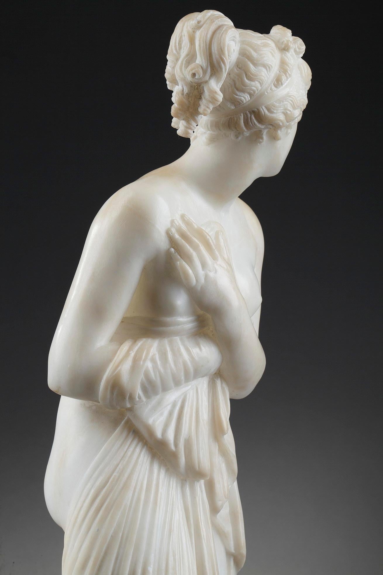« Femme après sa salle de bains », sculpture en albâtre, d'après Antonio Canova 5
