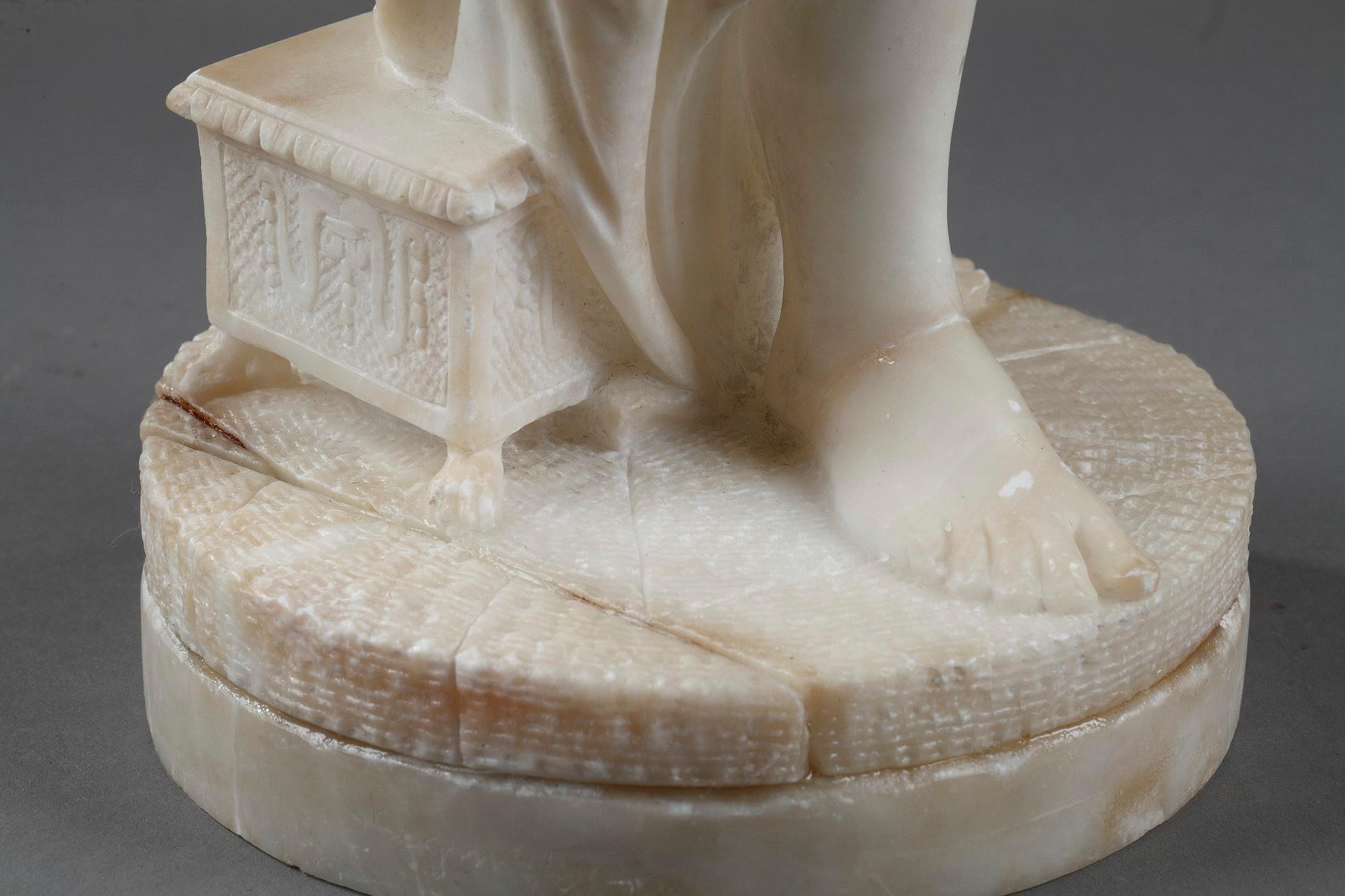 « Femme après sa salle de bains », sculpture en albâtre, d'après Antonio Canova 12