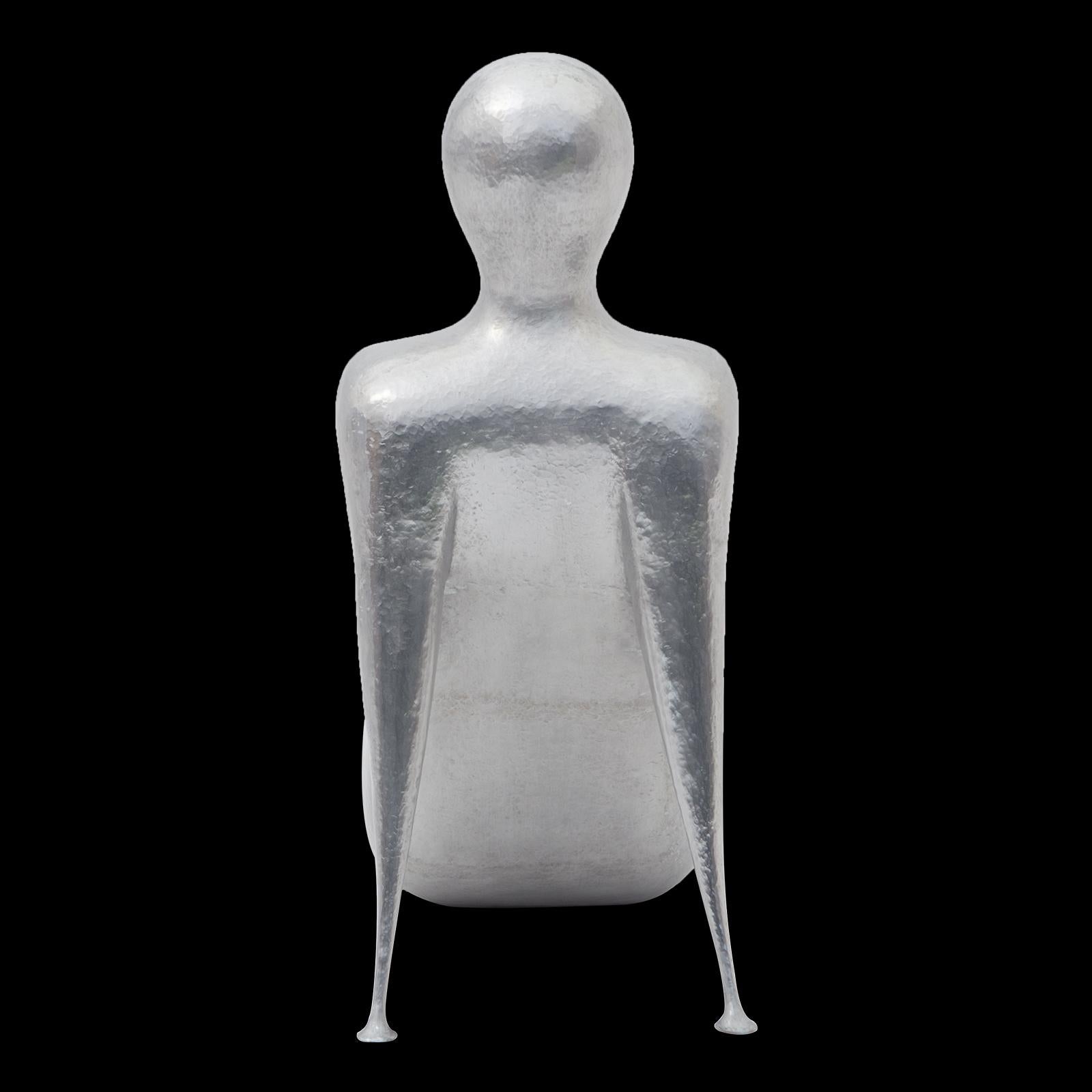 Contemporary Woman Aluminium Chair in Solid Aluminium