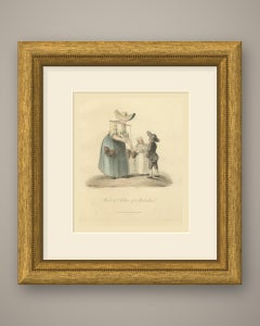 Woman and Children of Amsterdam, Antique Ackermann Print, 1817