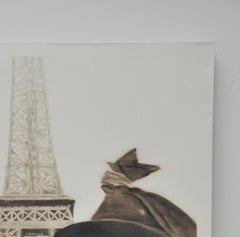 Woman at the Eiffel Tower