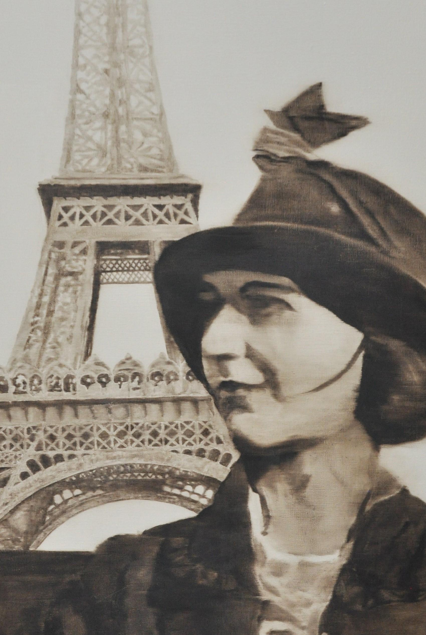 American Woman at the Eiffel Tower For Sale
