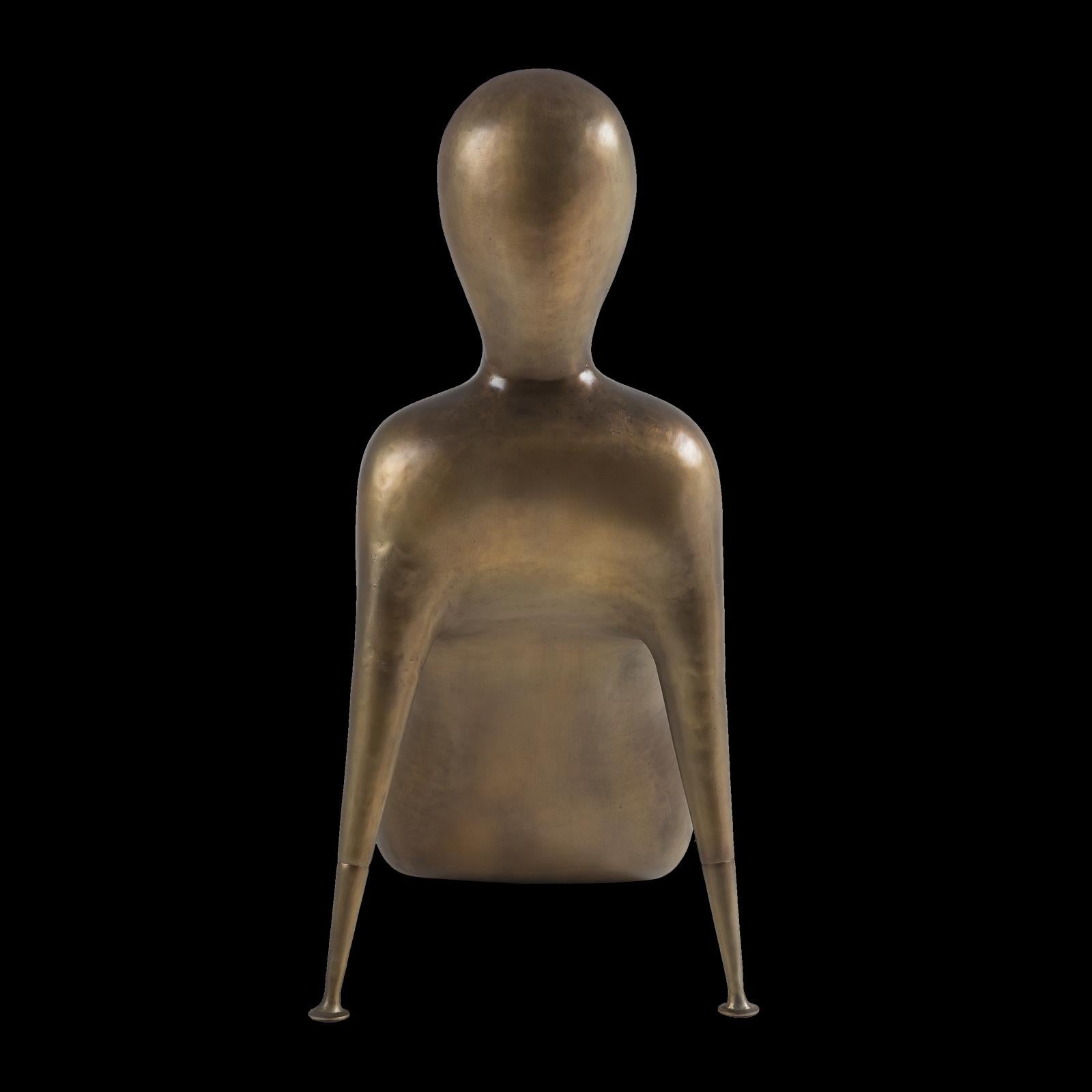 Woman Brass Chair in Solid Brass 1