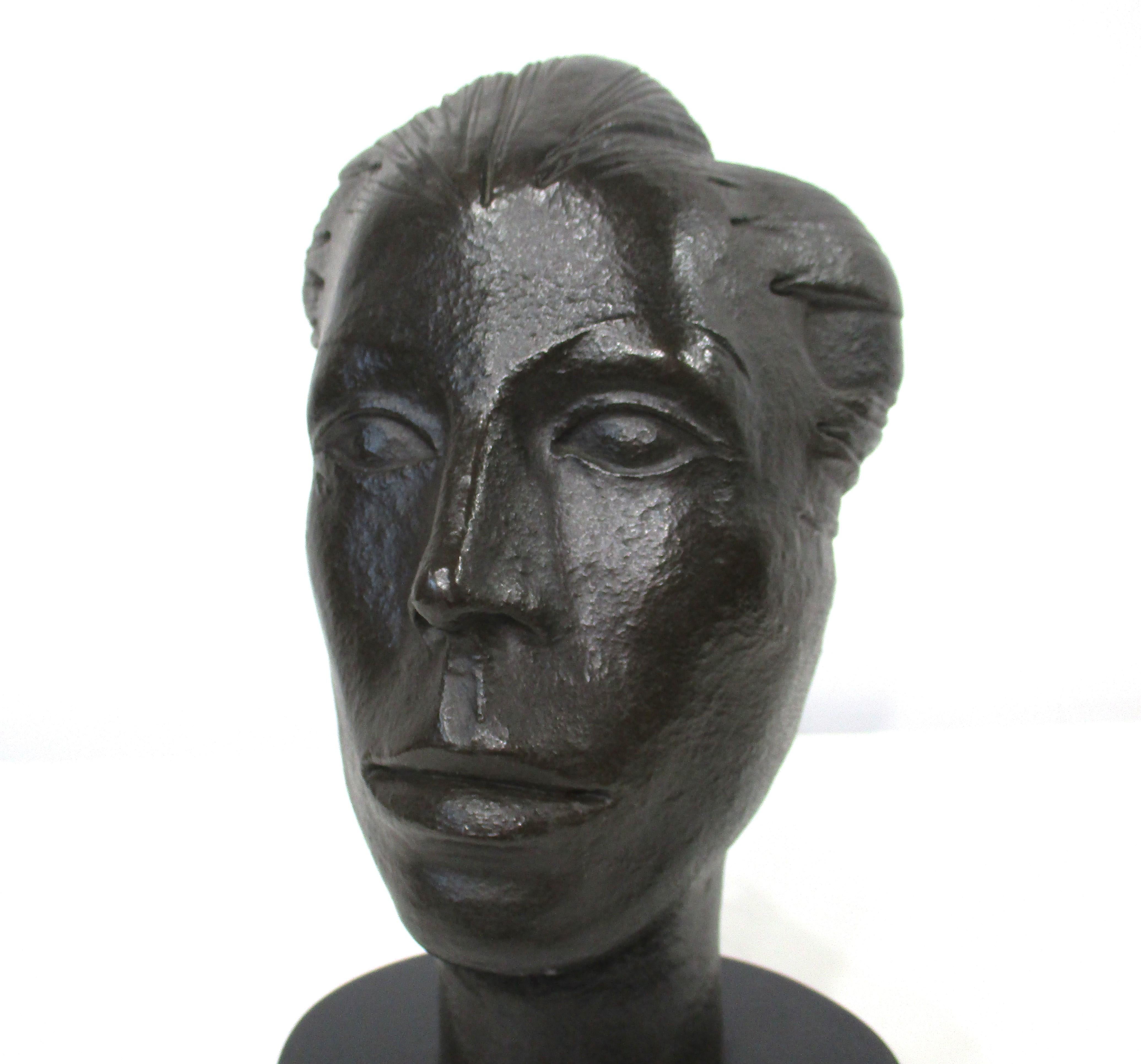 Woman Bronze Style Head Sculpture by G.C. Marini 318/ 500    For Sale 3