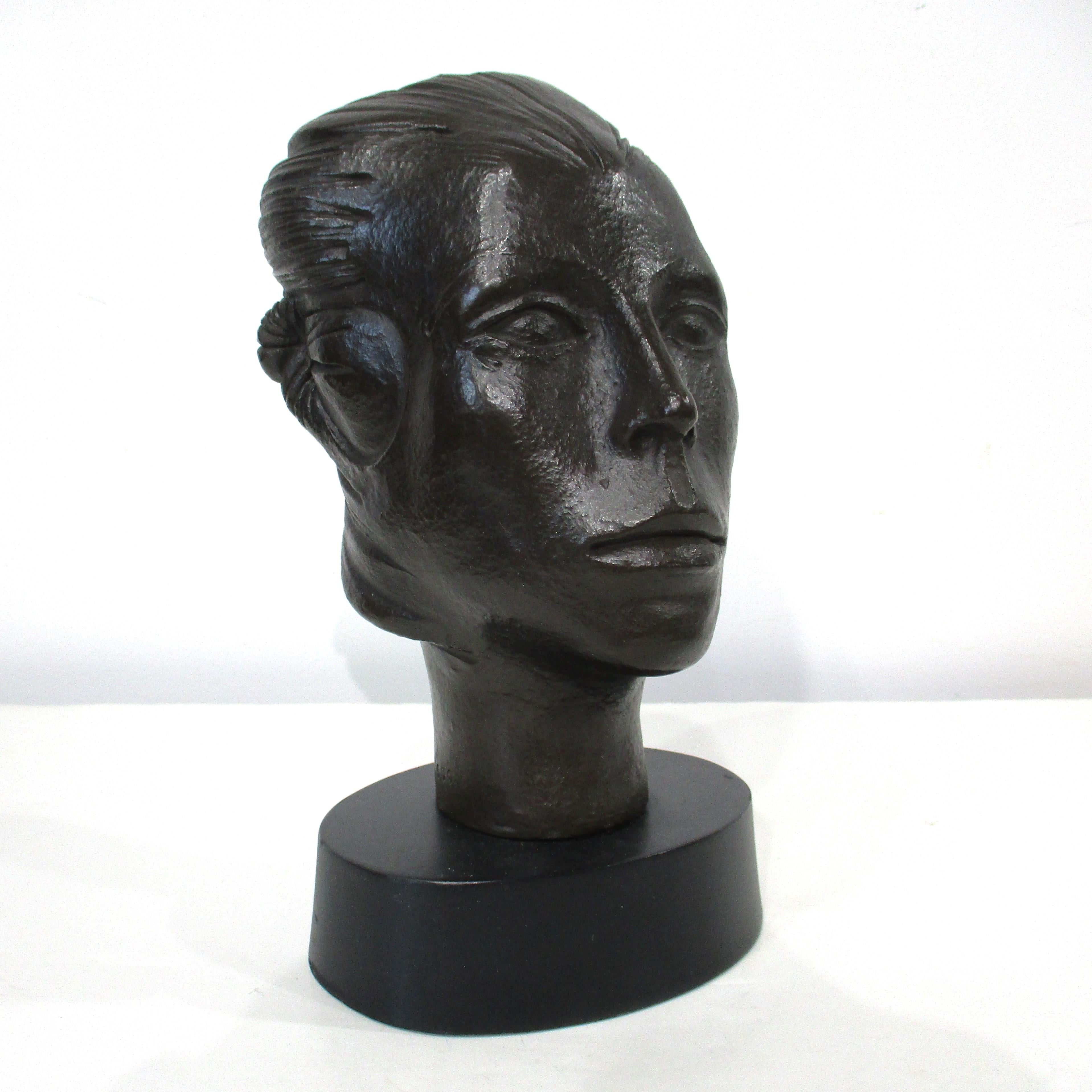 Woman Bronze Style Head Sculpture by G.C. Marini 318/ 500    For Sale 4