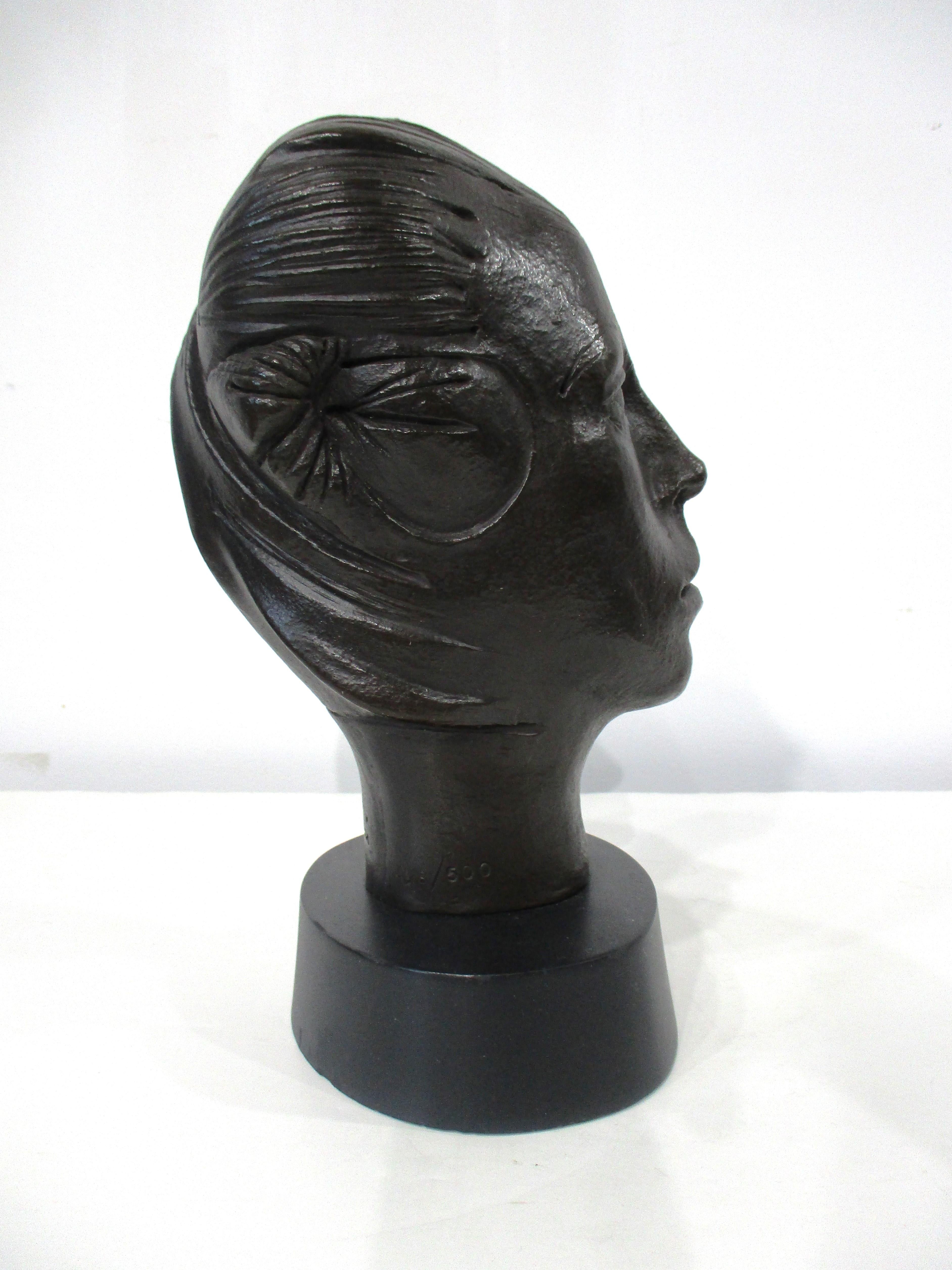 Unknown G.C. Marini Woman Bronze Style Head Sculpture # 318/ 500 For Sale