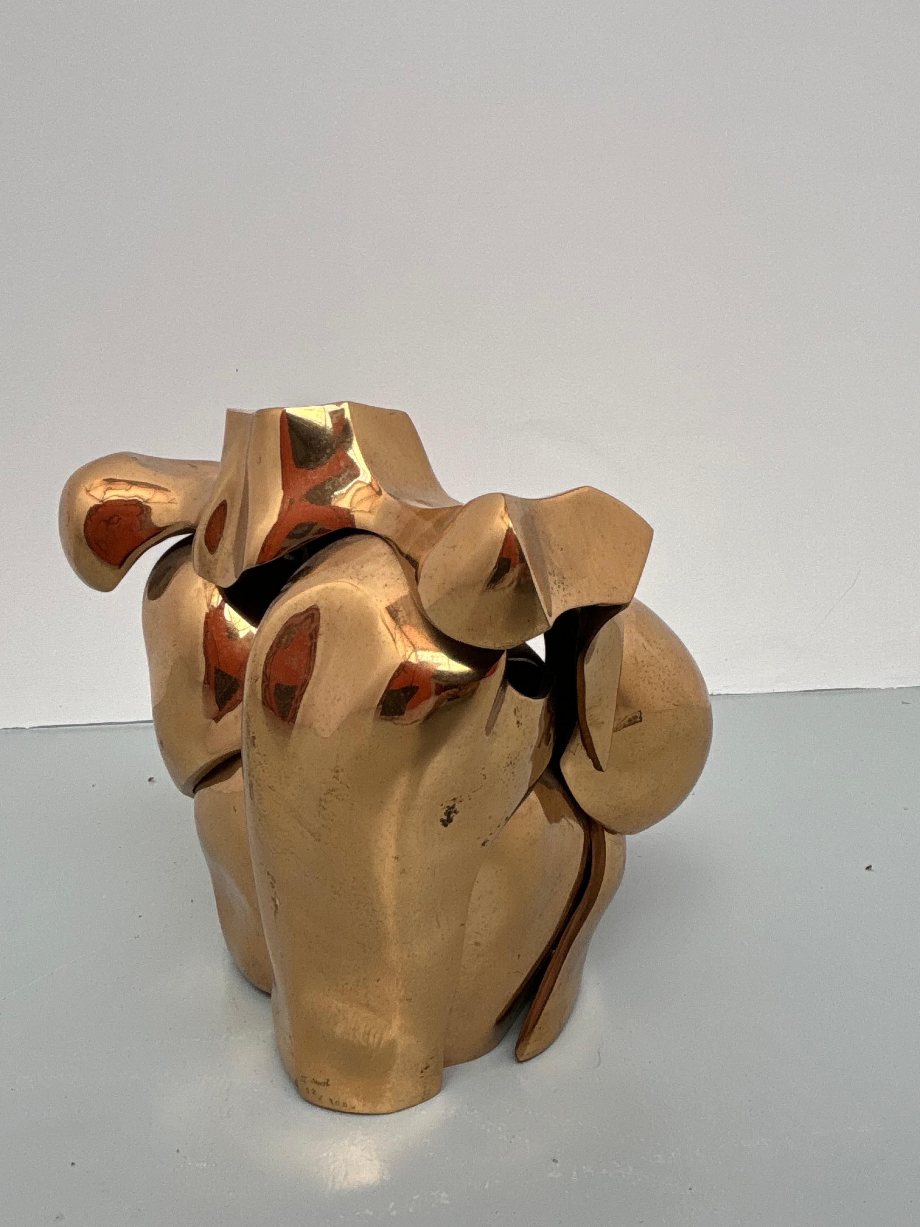 Busto de mujer en bronce de Michel Jaubert en venta 6