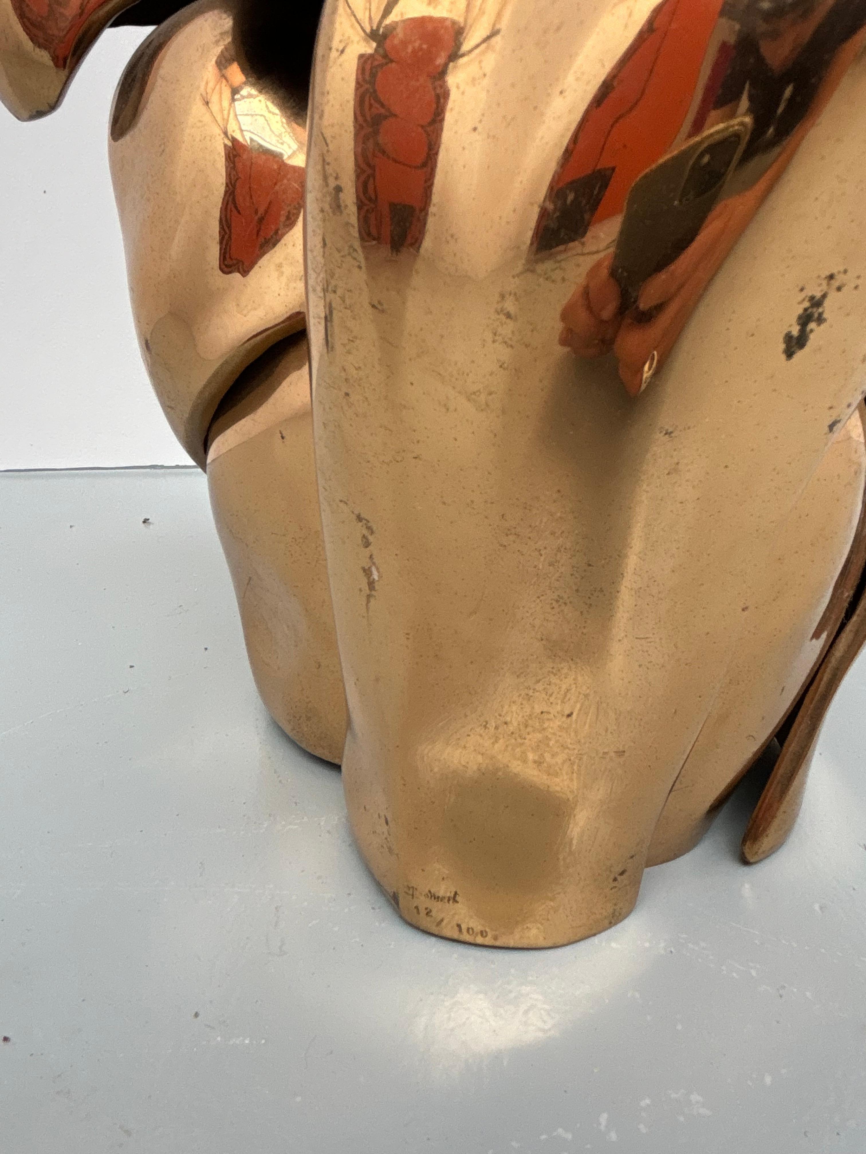 Busto de mujer en bronce de Michel Jaubert en venta 7