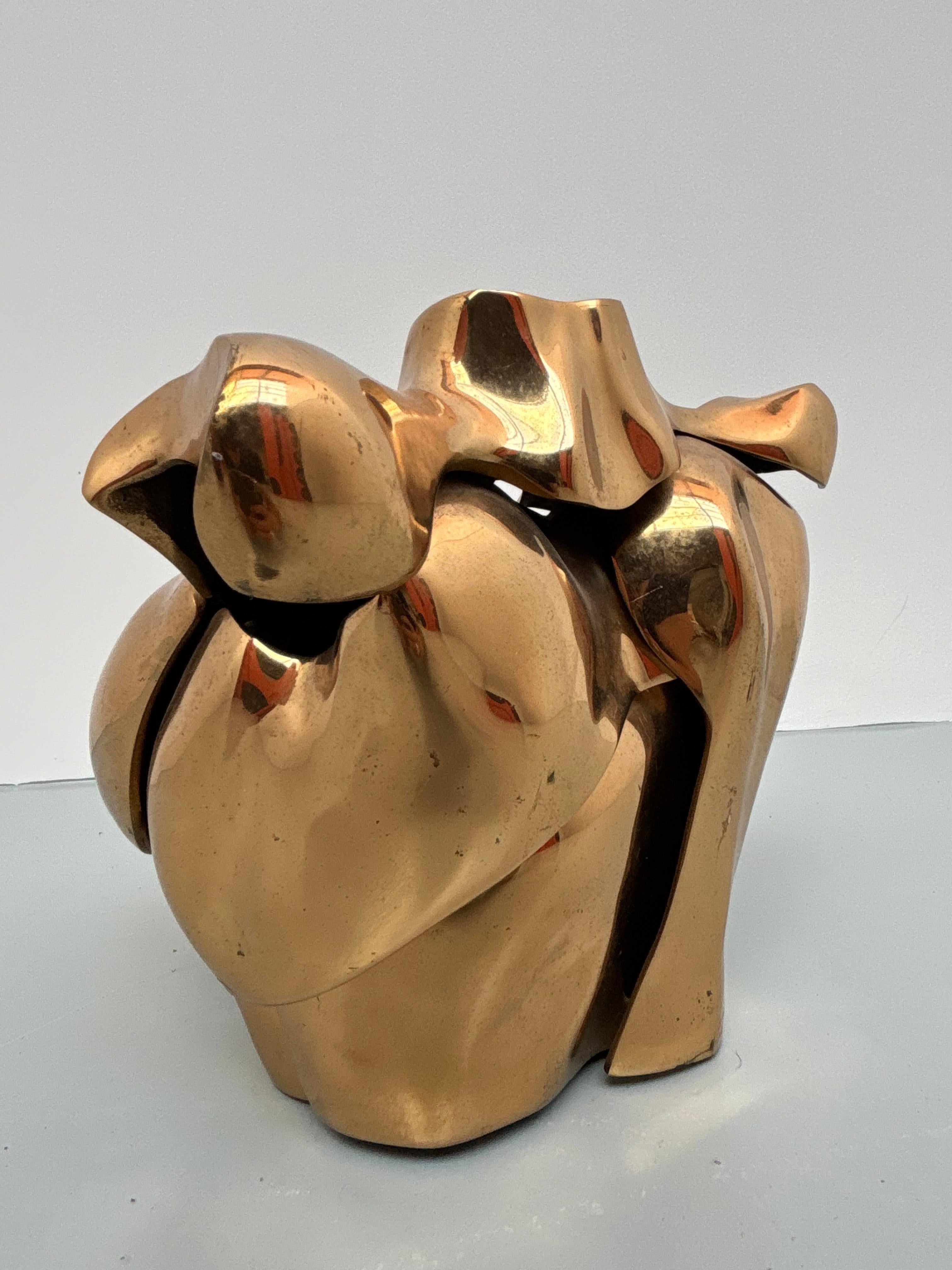 Busto de mujer en bronce de Michel Jaubert en venta 8