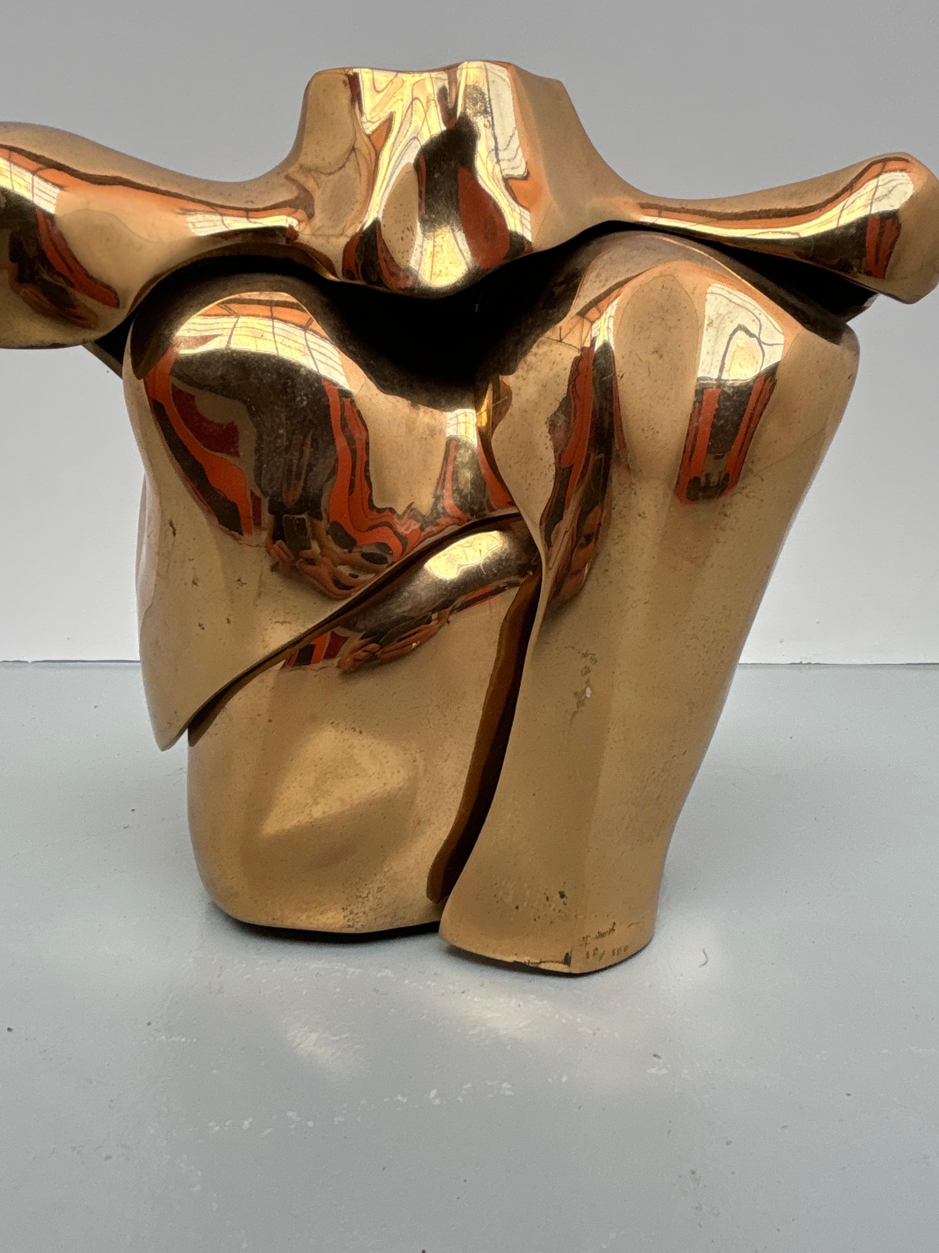 Busto de mujer en bronce de Michel Jaubert en venta 10