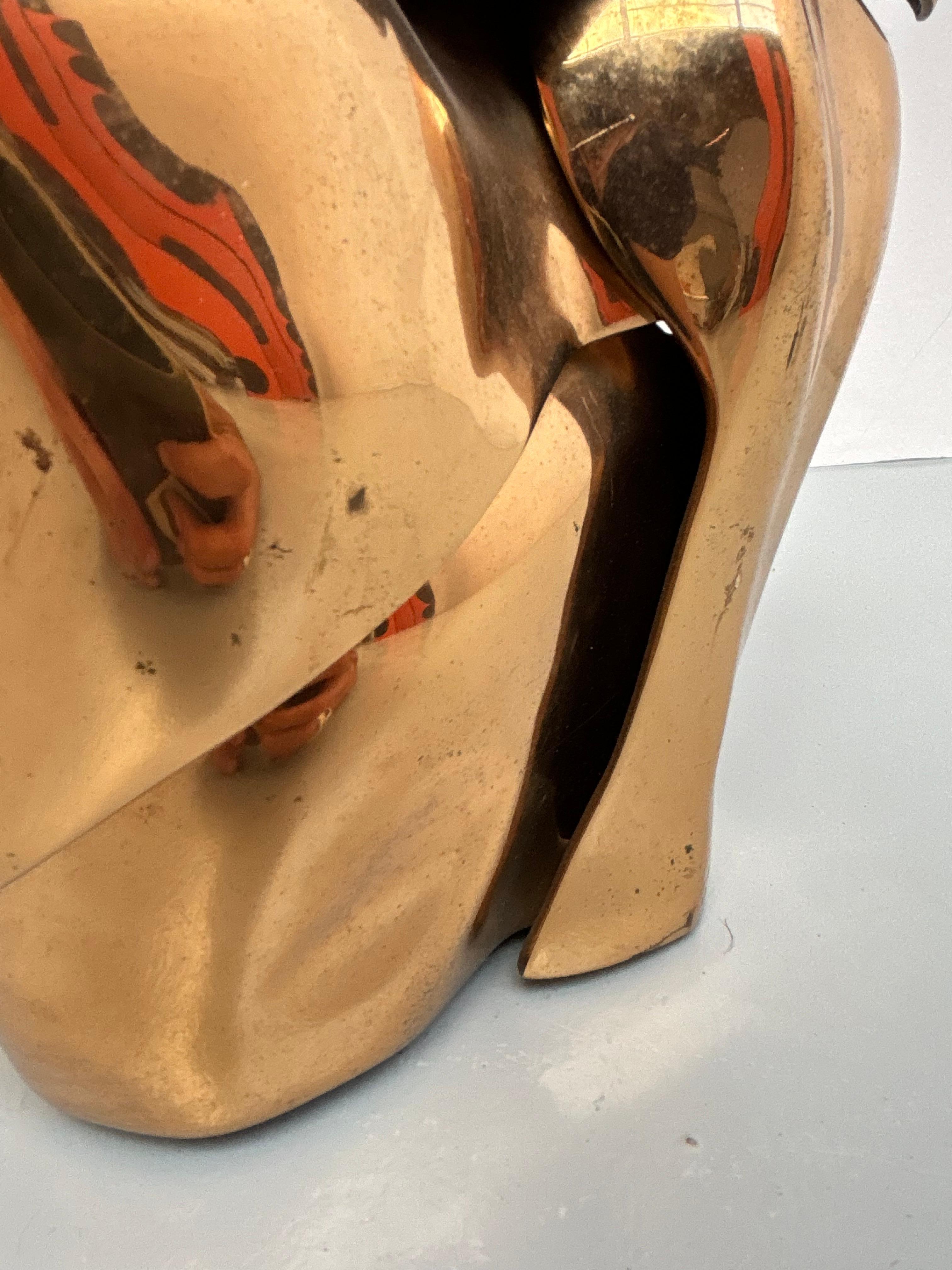 Busto de mujer en bronce de Michel Jaubert en venta 11