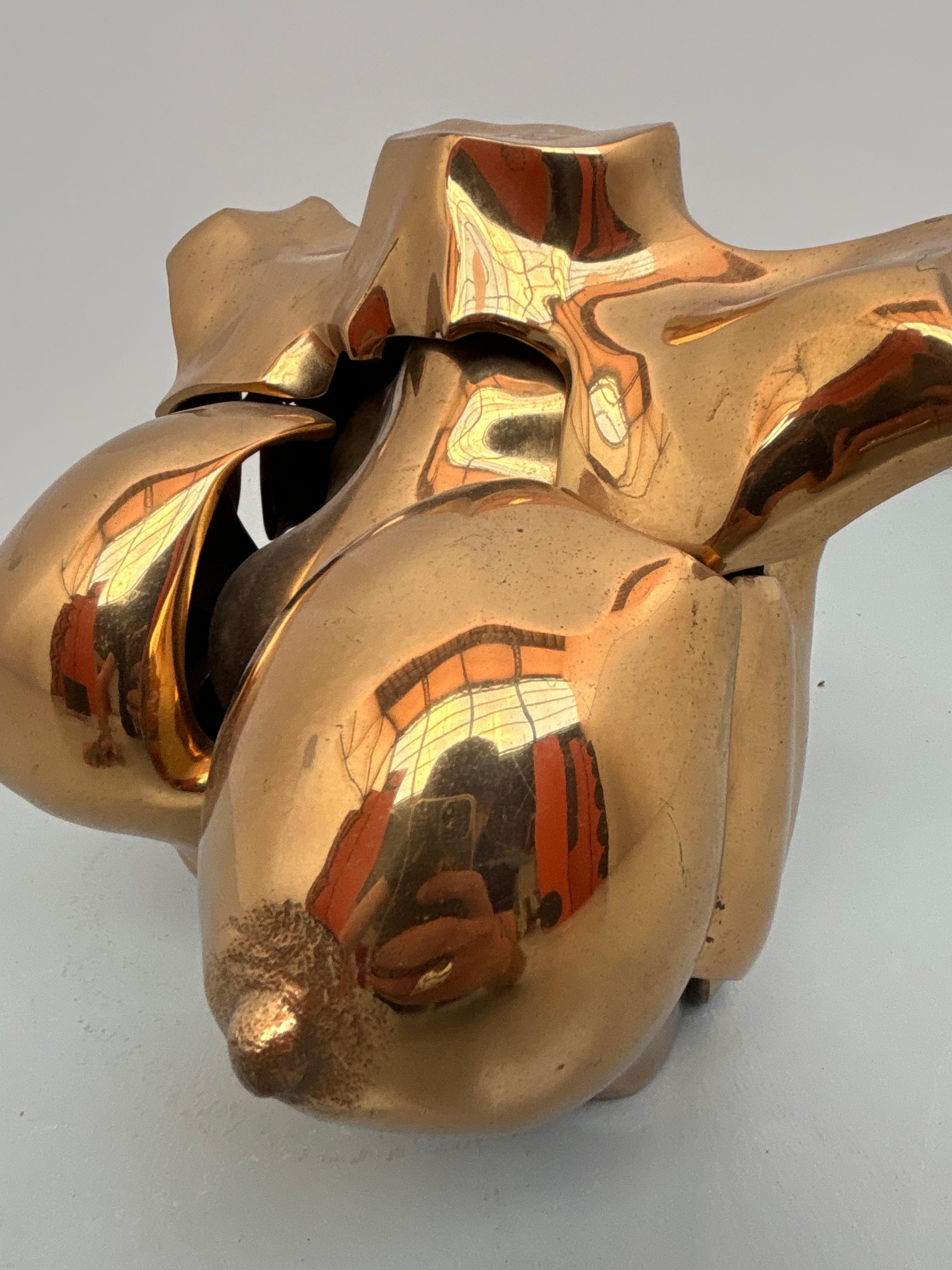 Busto de mujer en bronce de Michel Jaubert en venta 12