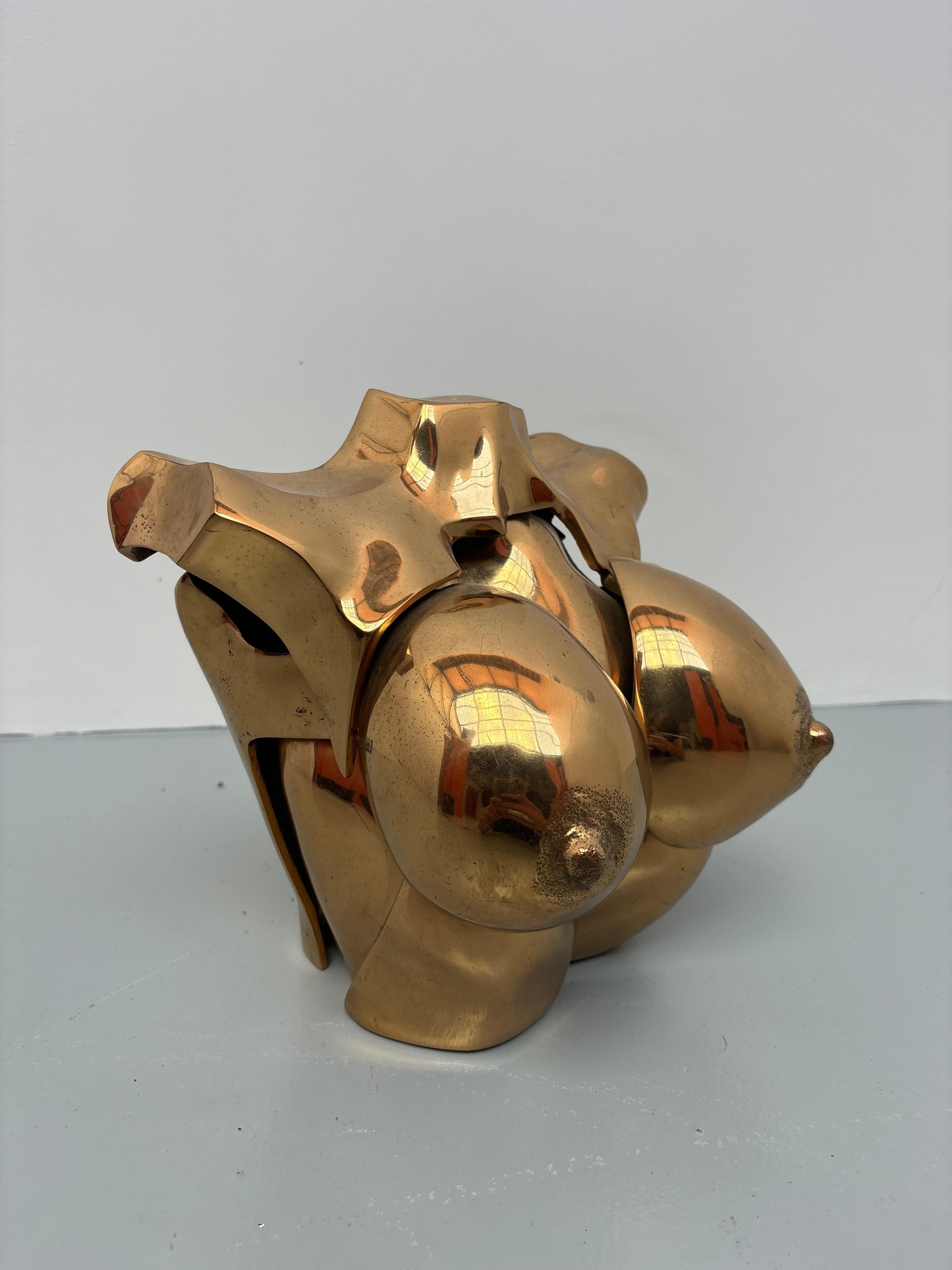Busto de mujer en bronce de Michel Jaubert en venta 2
