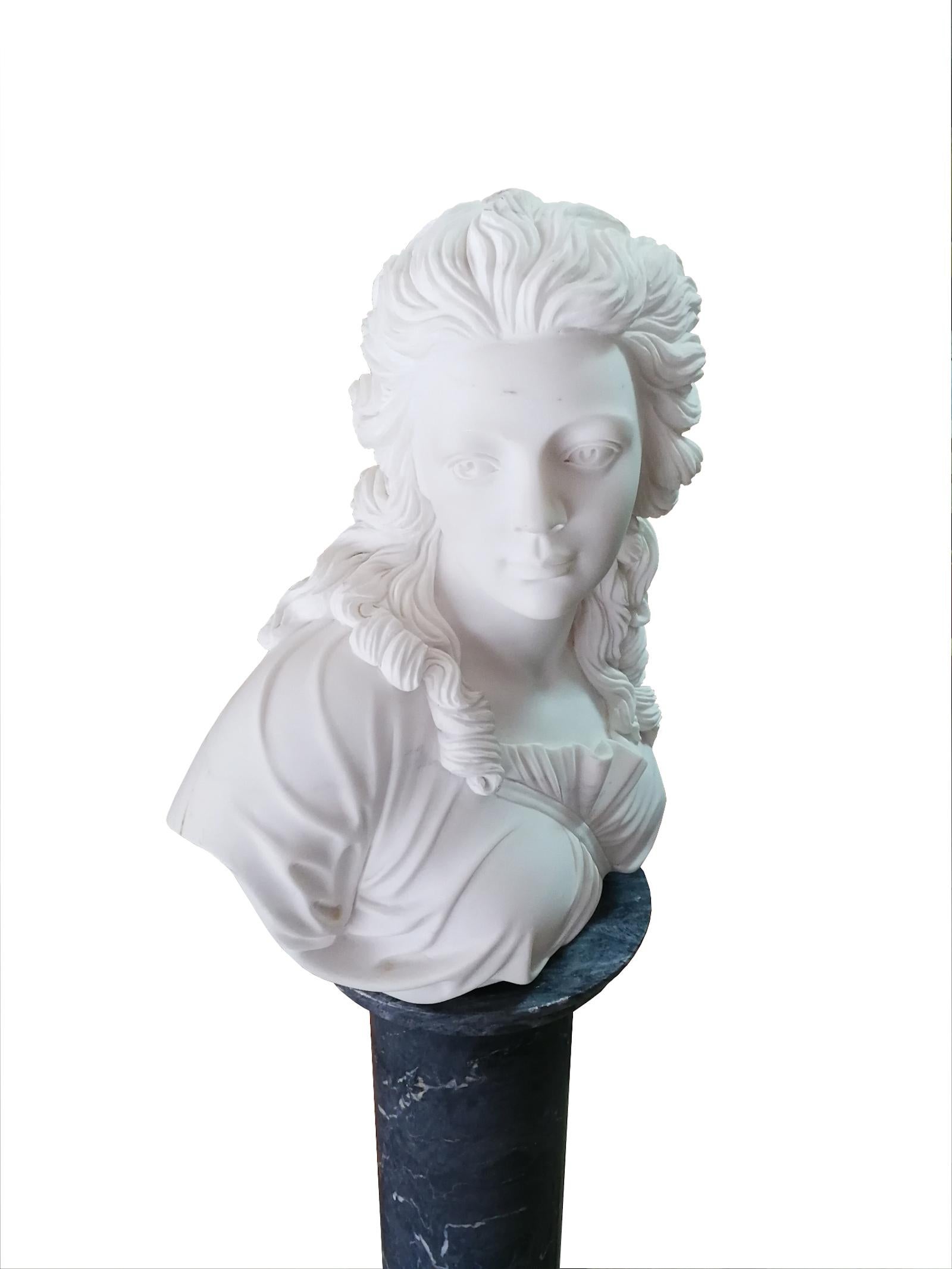 Spanish Woman Bust Marble, 20th Century For Sale