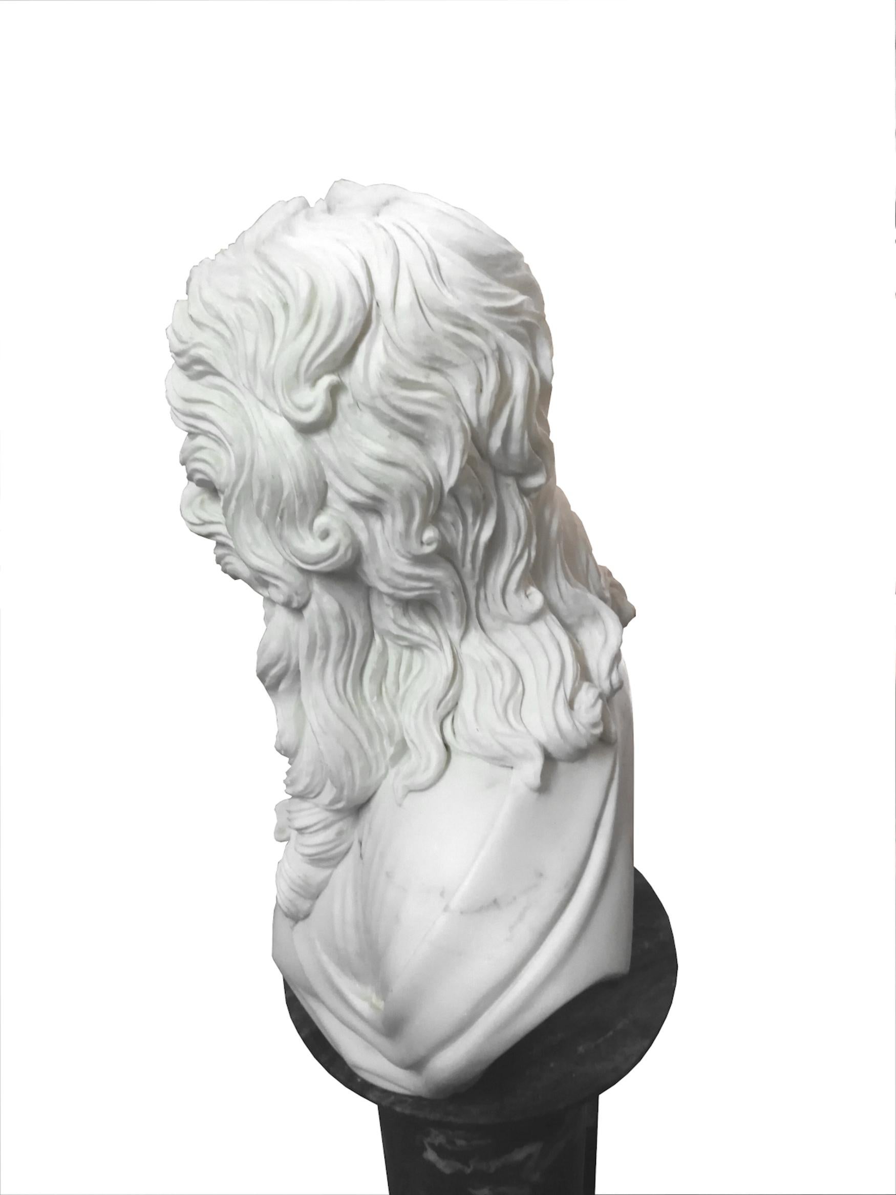 Marbre représentant une femme sur un buste, XXe siècle en vente 2