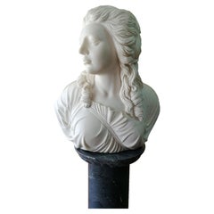 Woman Bust Marble, 20th Century