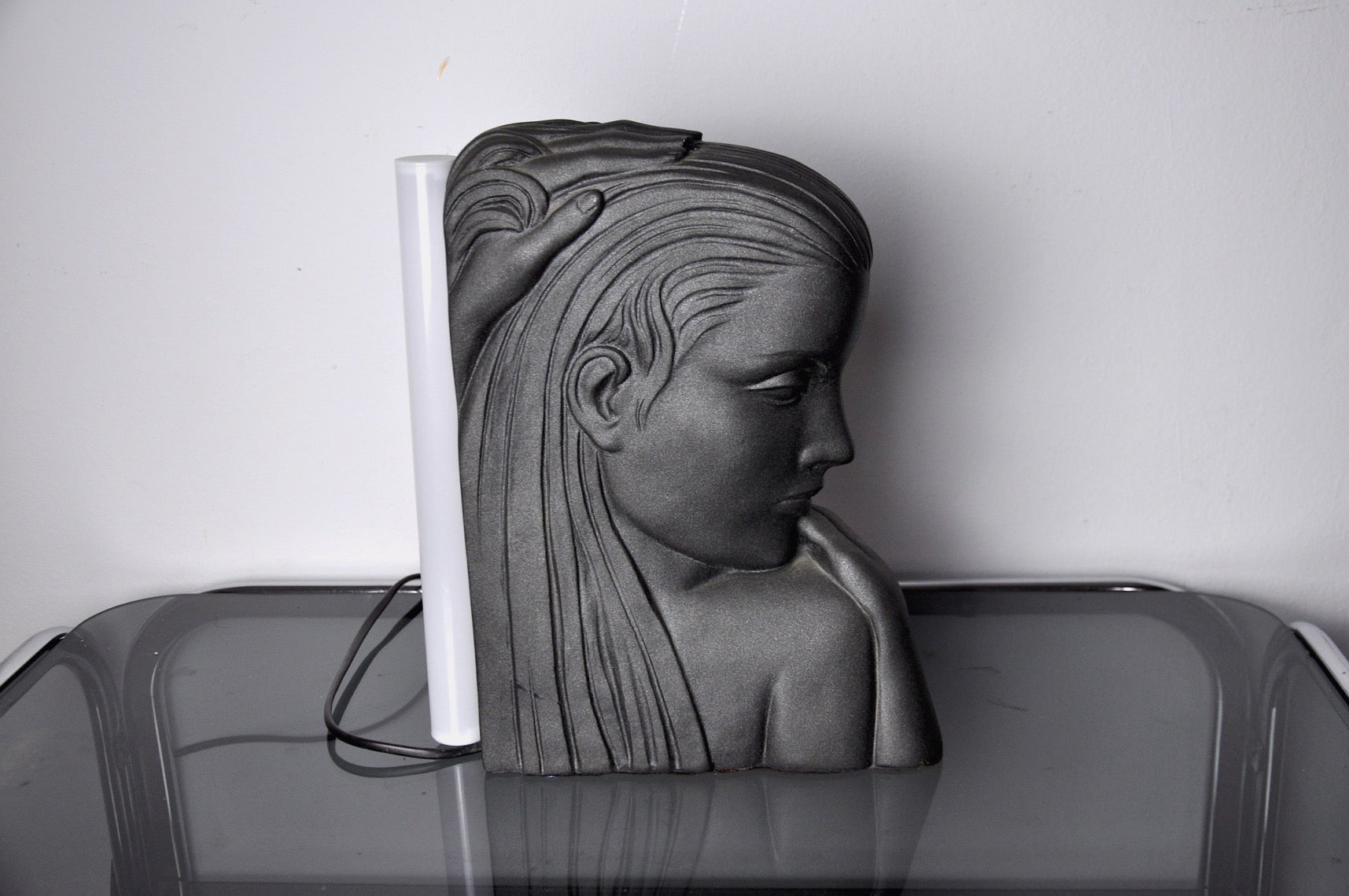 Lampe de table avec buste de femme, France, 1970