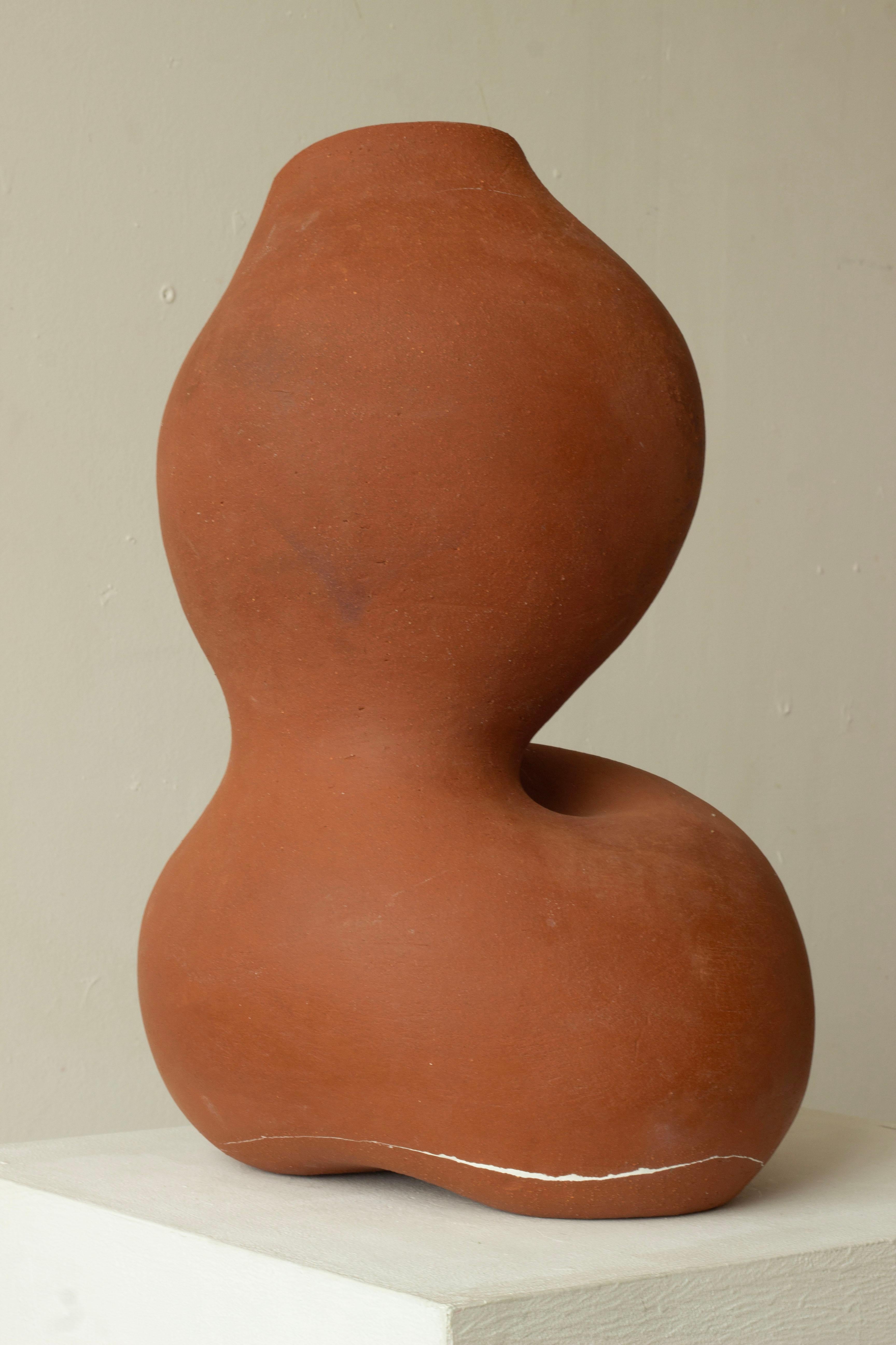 Terracotta Woman Cracked But Healed 204 Vase by Karina Smagulova For Sale