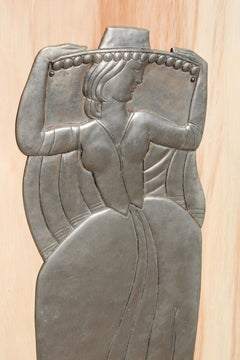 Scultura in metallo di donna danzatrice, Vintage, anni '60