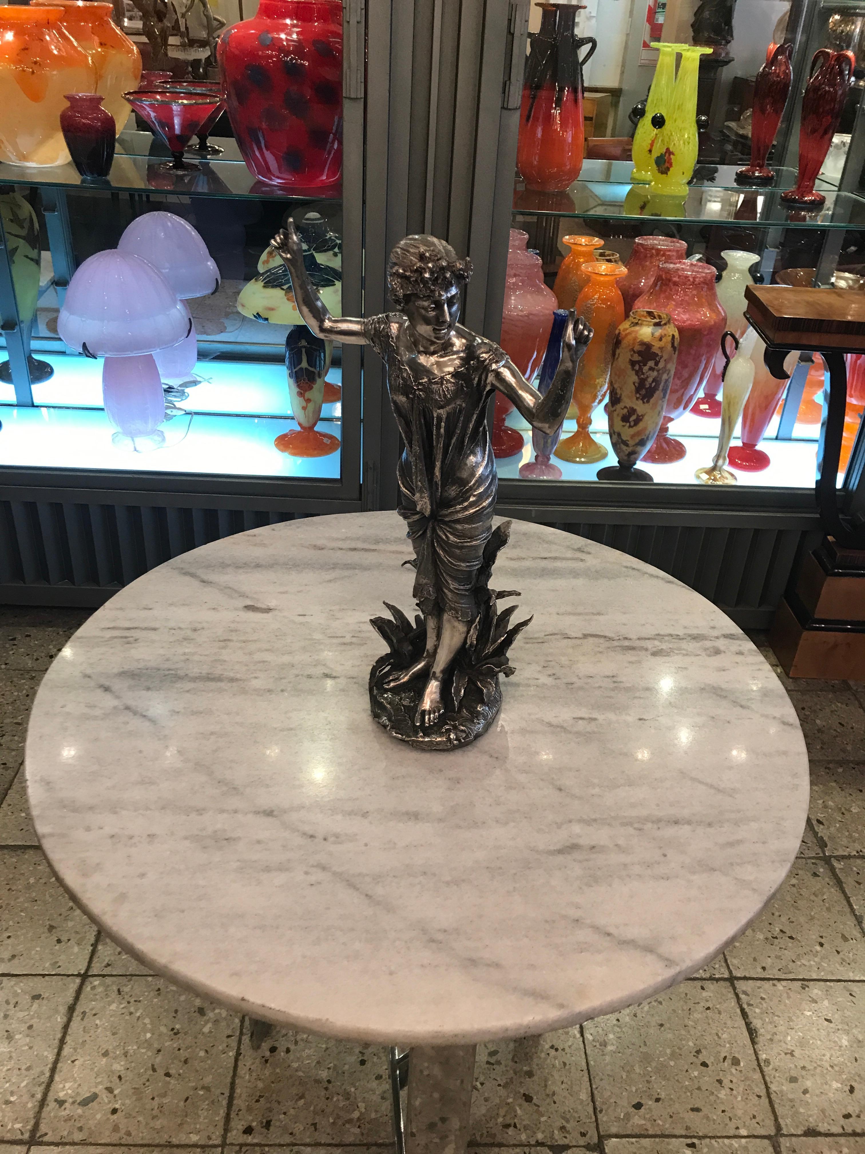 Sculpture
Year: 1900
Material: silver plated bronze
We have specialized in the sale of Art Deco and Art Nouveau and Vintage styles since 1982. If you have any questions we are at your disposal.
Pushing the button that reads 'View All From