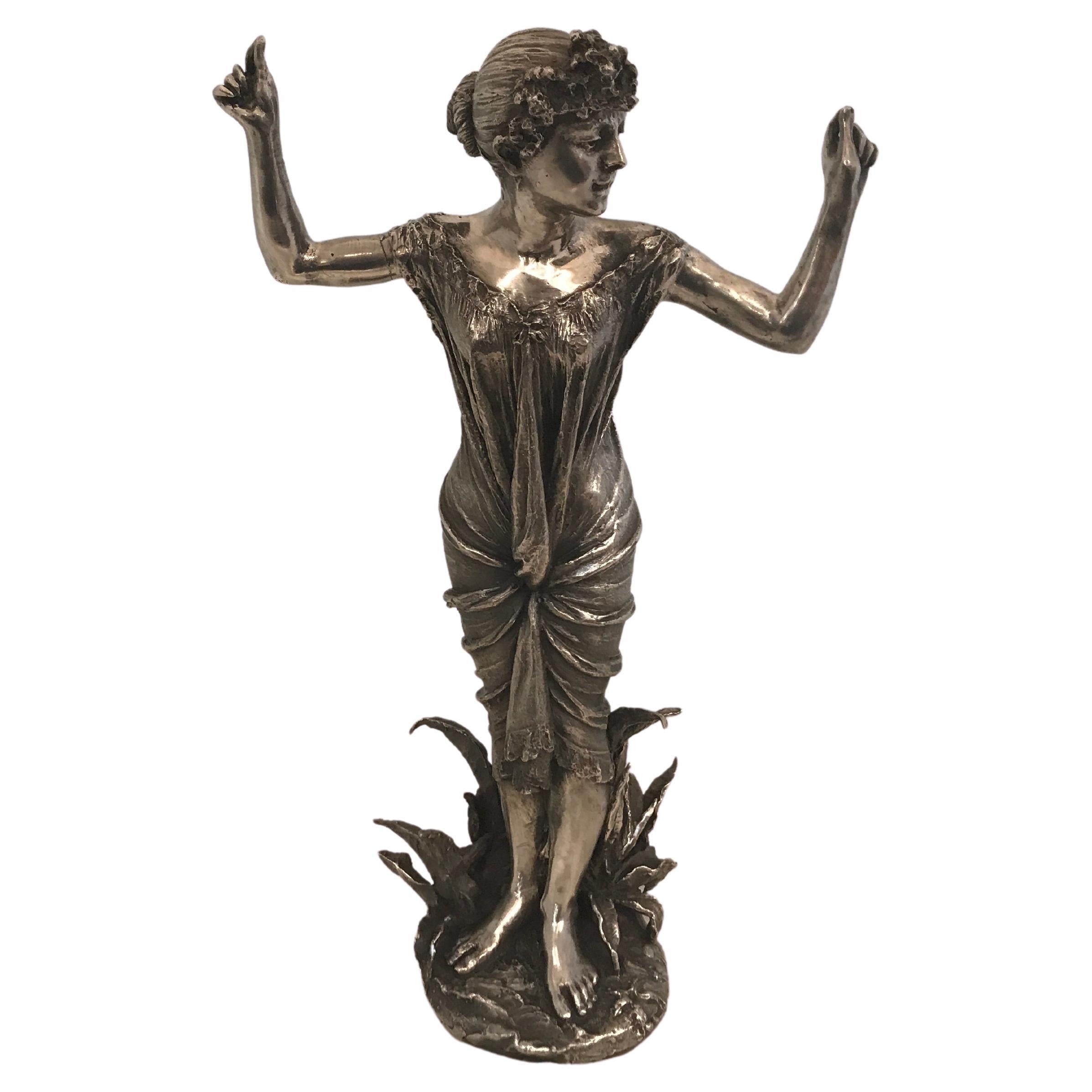 Woman Dancing Sculpture, France, Jugendstil, Art Nouveau, Liberty, 1900