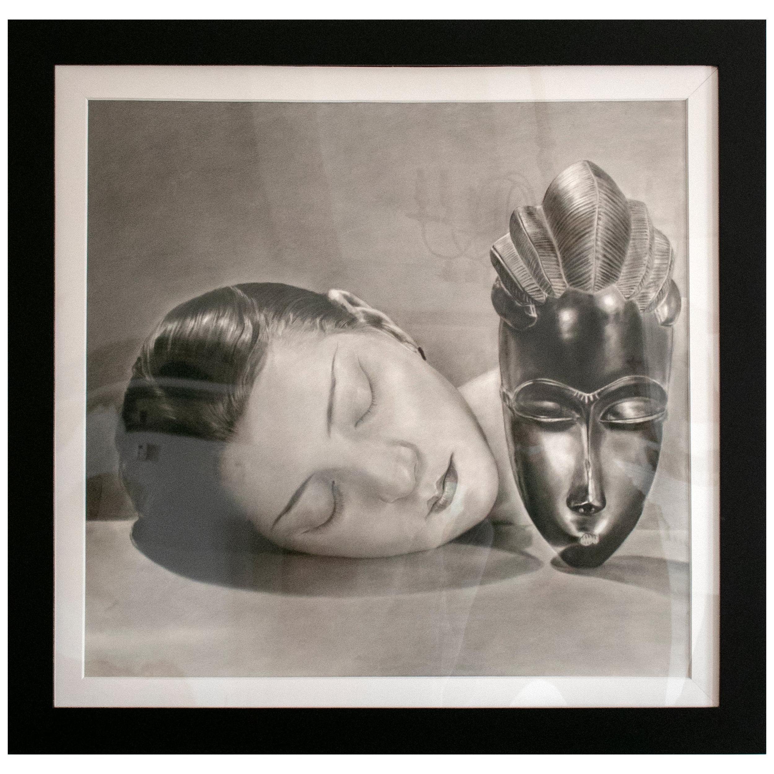 Nantawang "African Mask", 2010 Hyperrealist Drawing For Sale
