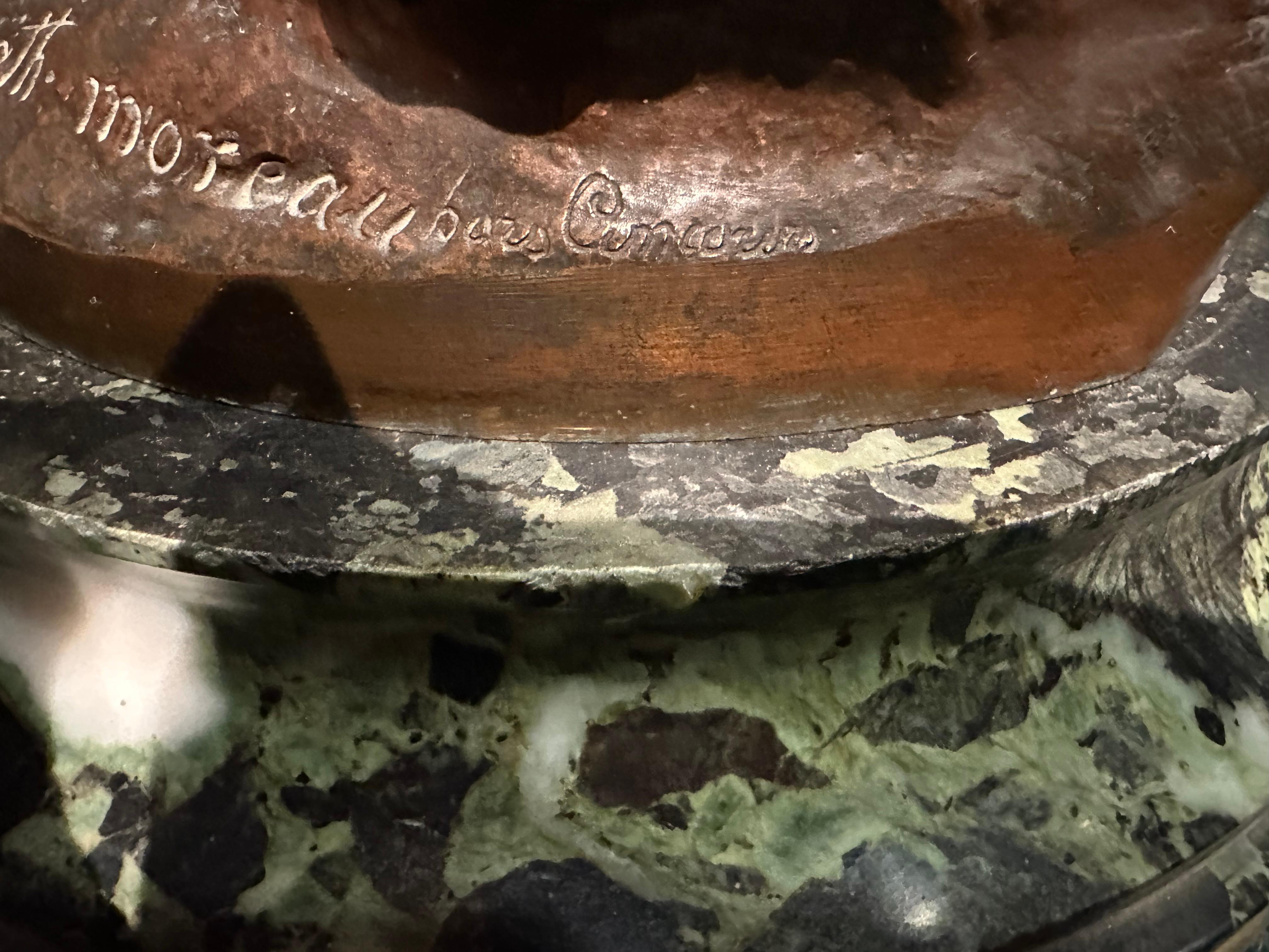 Woman, France, Material, Bronze and Marble, Sign,  Math. Moreau Hors concours For Sale 6