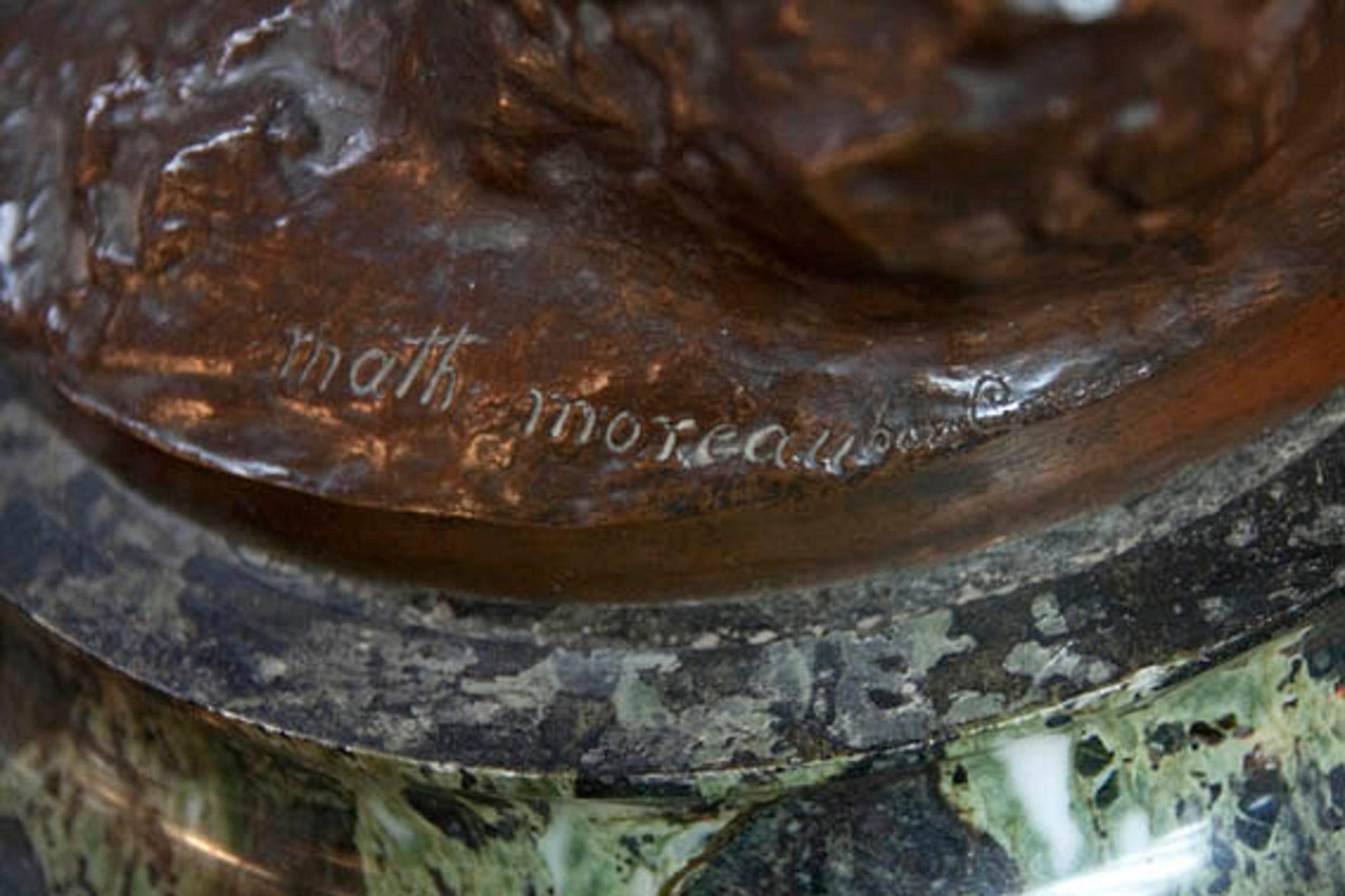 Woman, France, Material, Bronze and Marble, Sign,  Math. Moreau Hors concours For Sale 4
