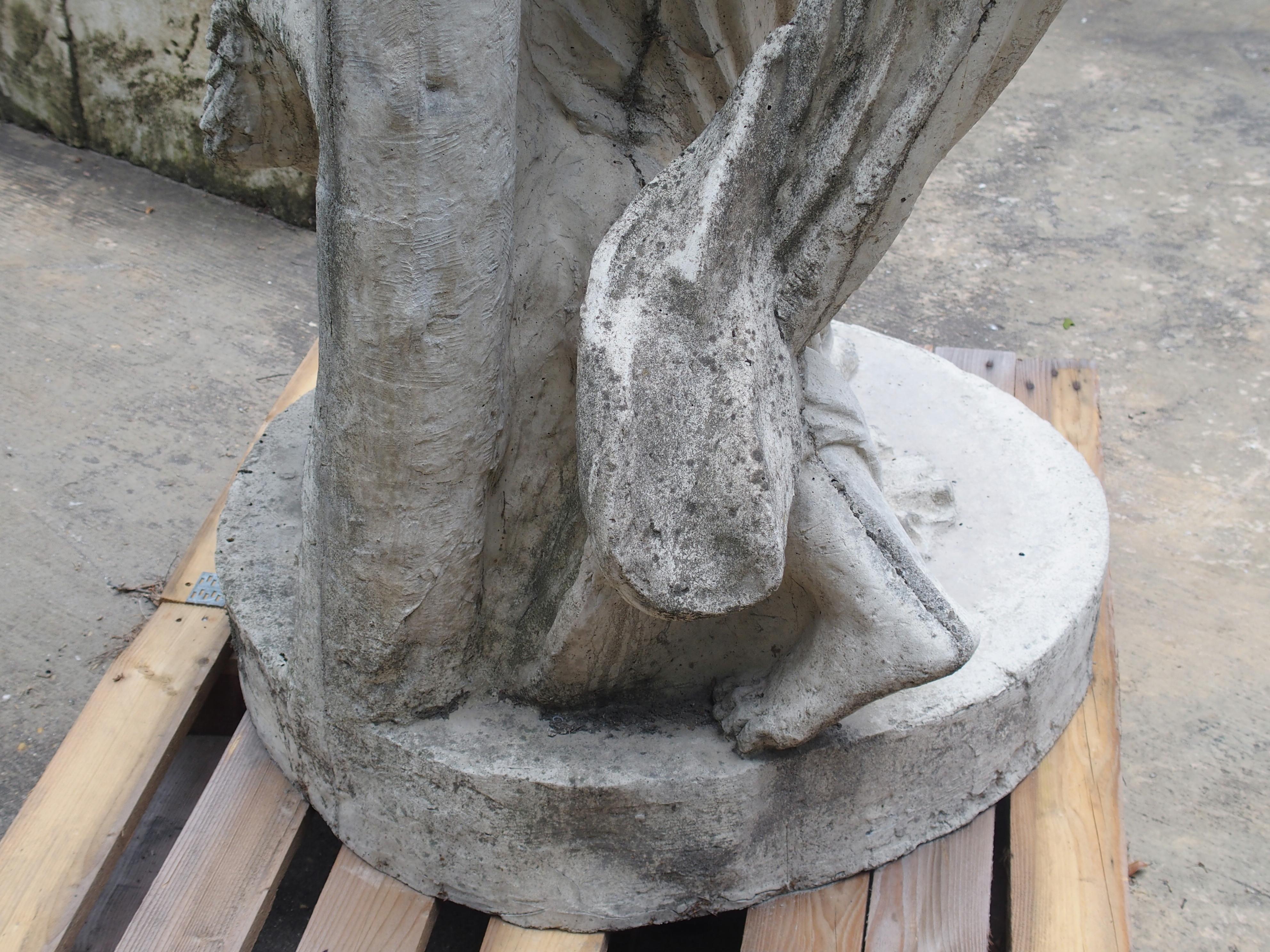 Woman Frightened by Lightning - Cast Stone Statue After Stouf Original 5
