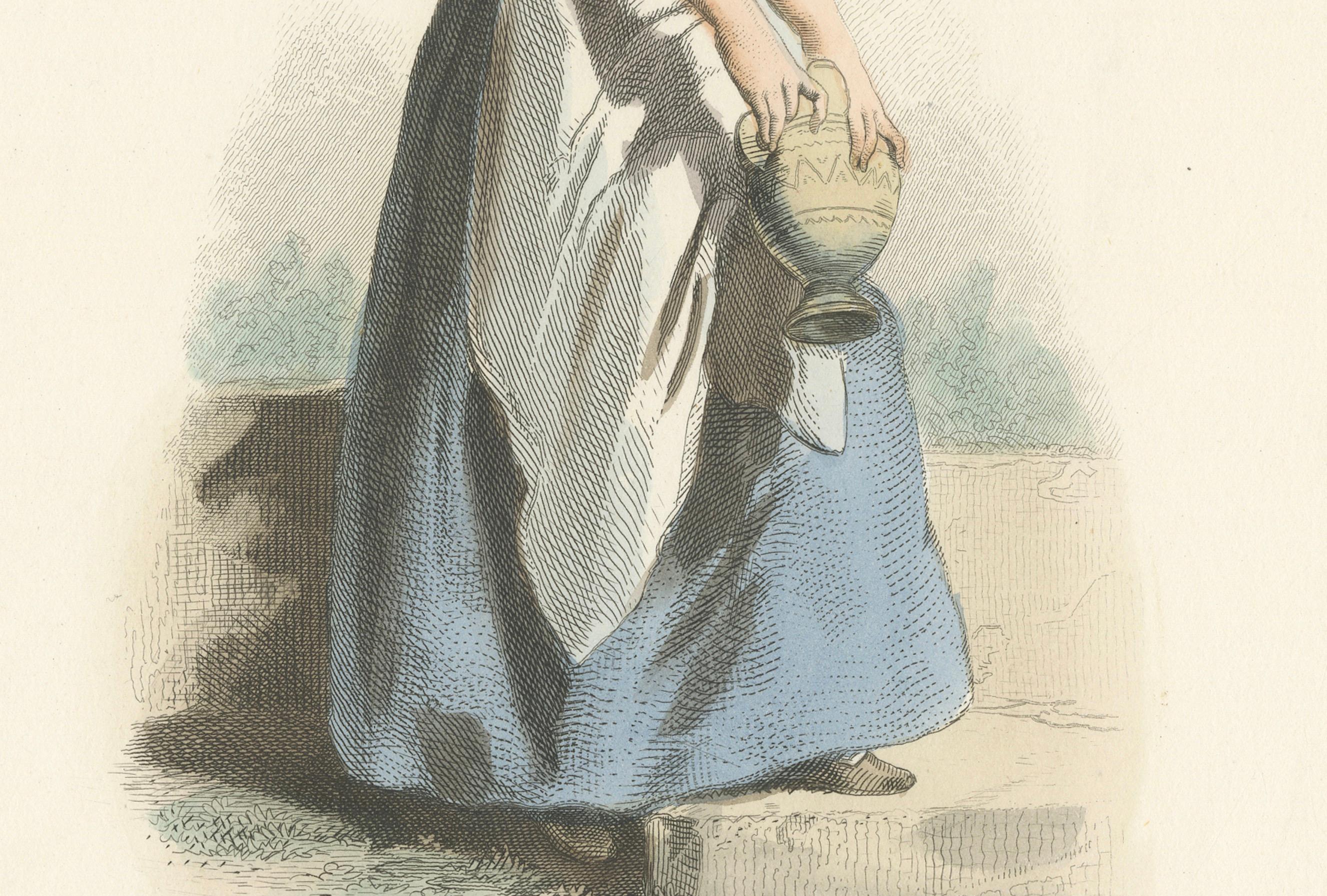 Frau aus Felanitx, Mallorca - Handkolorierte Lithographie, Espagne & Portugal, 1845 im Angebot 2
