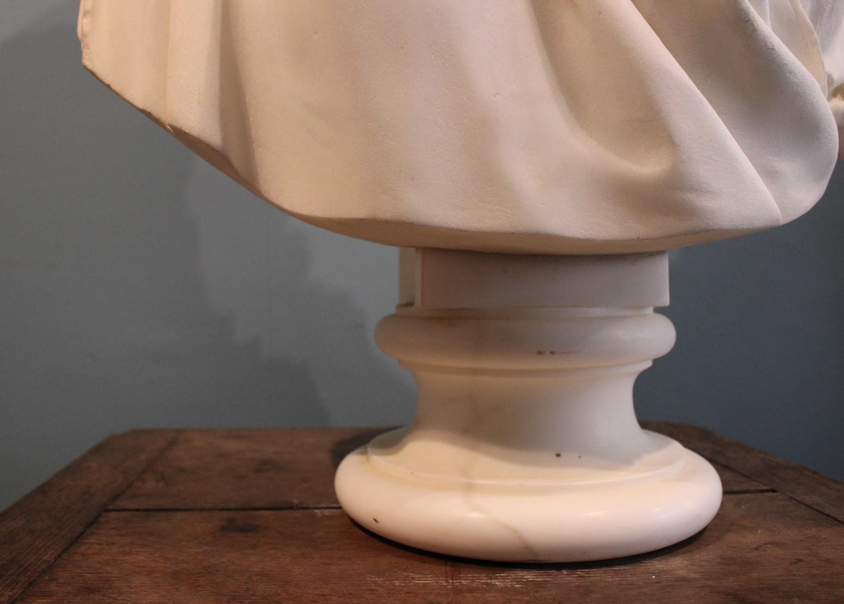 Woman Marble Bust by Giosue Argenti, 19th Century 4