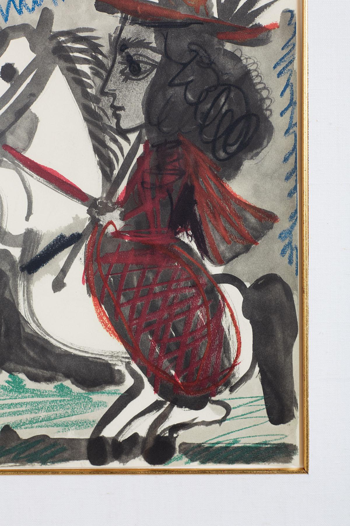 Lithographie de femme sur cheval d'après Pablo Picasso 4
