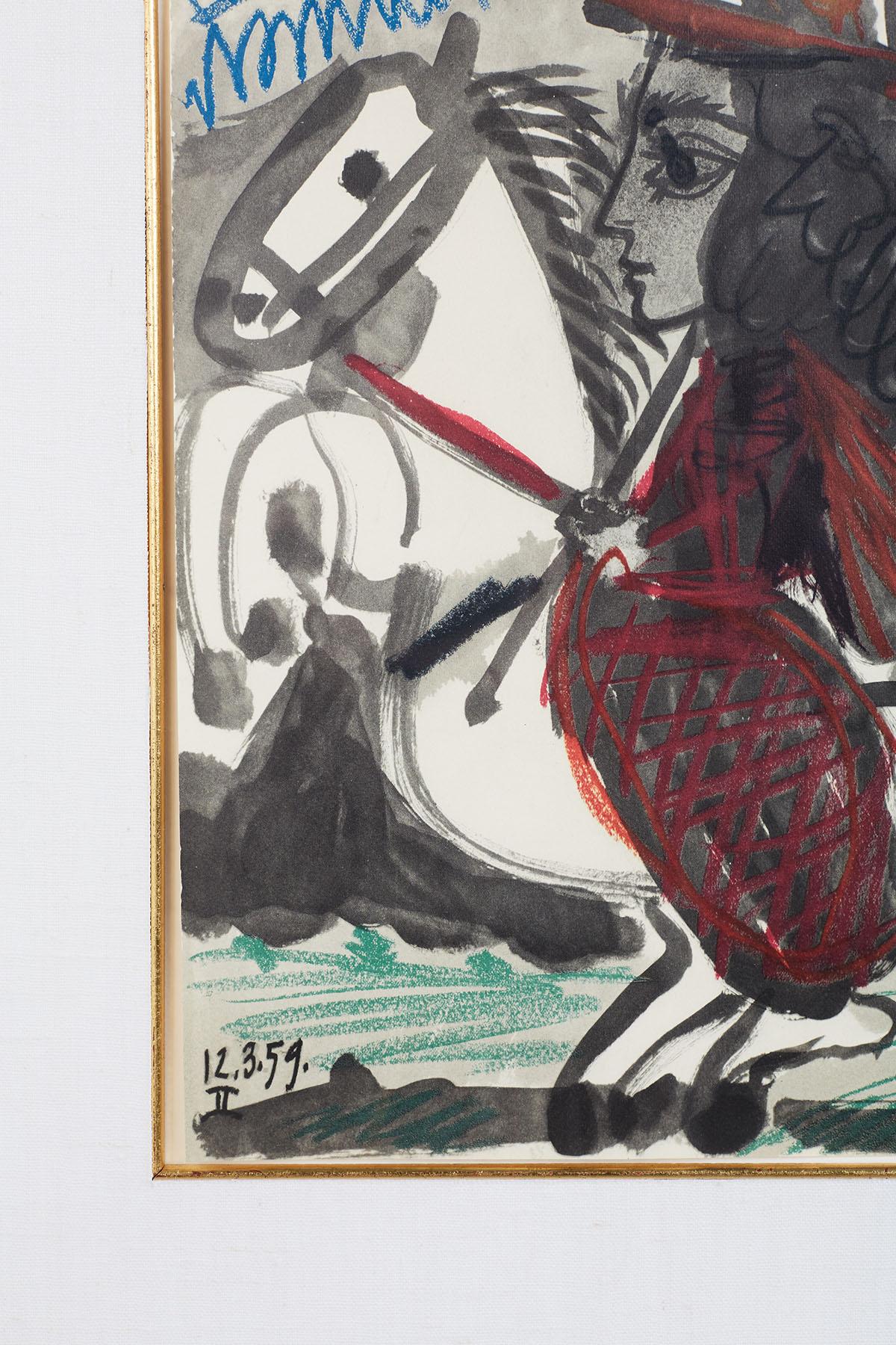 Lithographie de femme sur cheval d'après Pablo Picasso 5