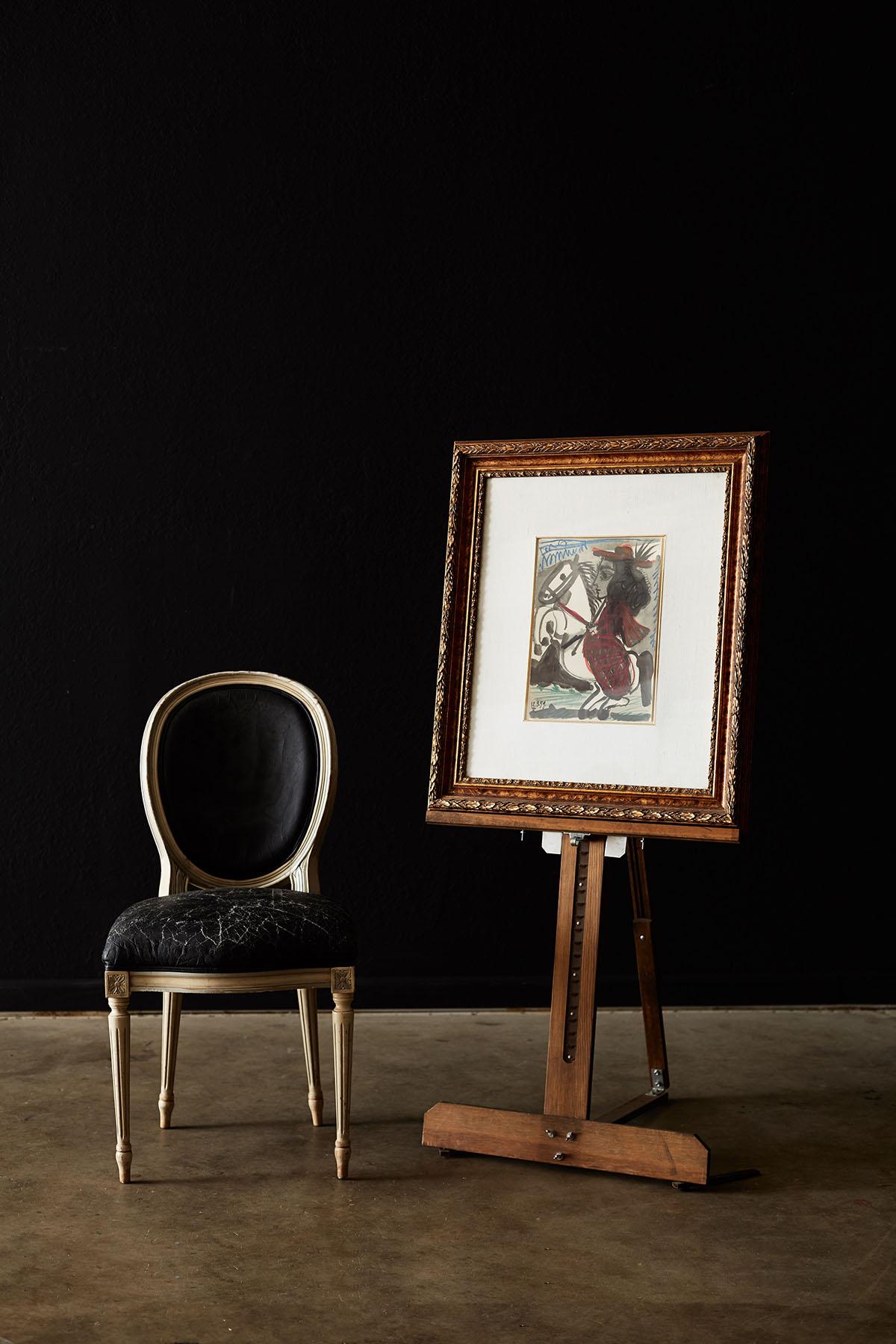 Mid-Century Modern Lithographie de femme sur cheval d'après Pablo Picasso