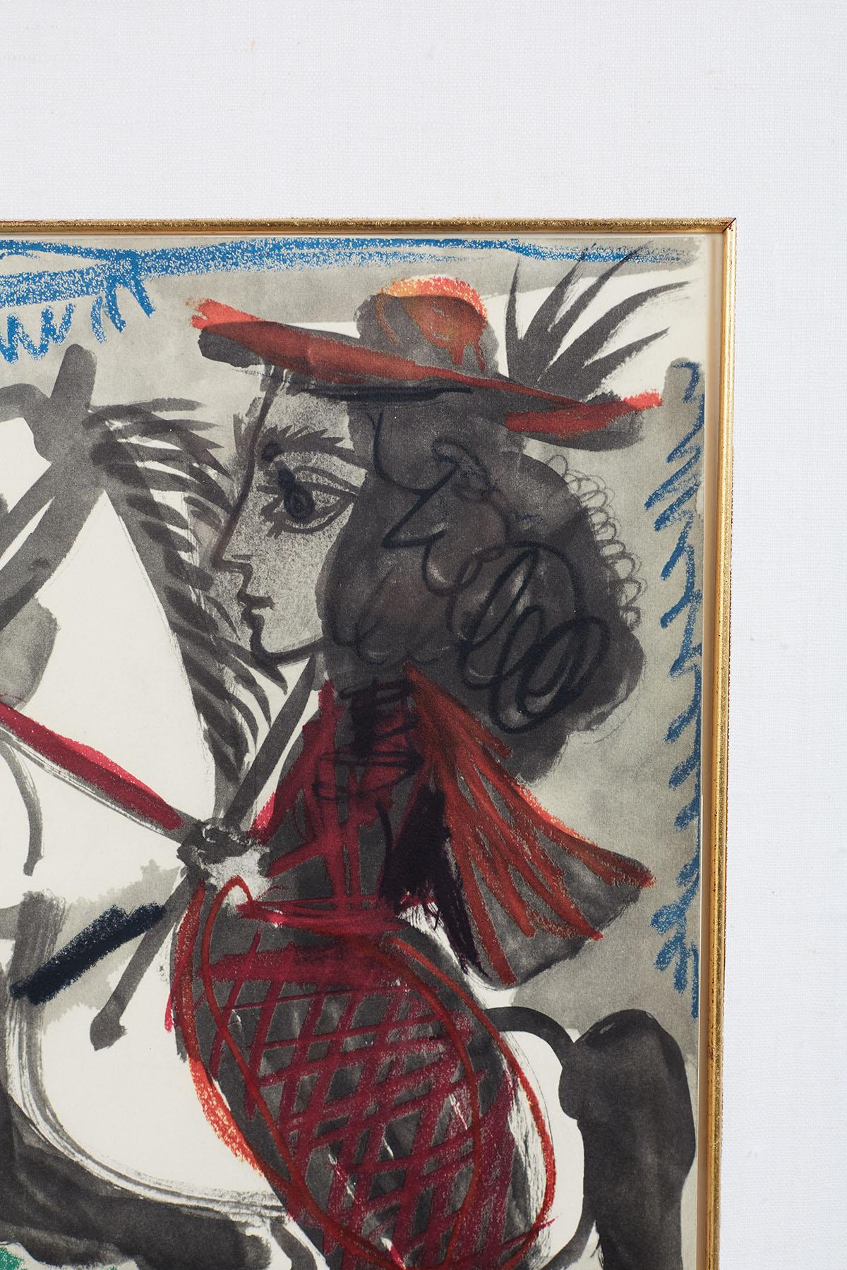 Lithographie de femme sur cheval d'après Pablo Picasso 2