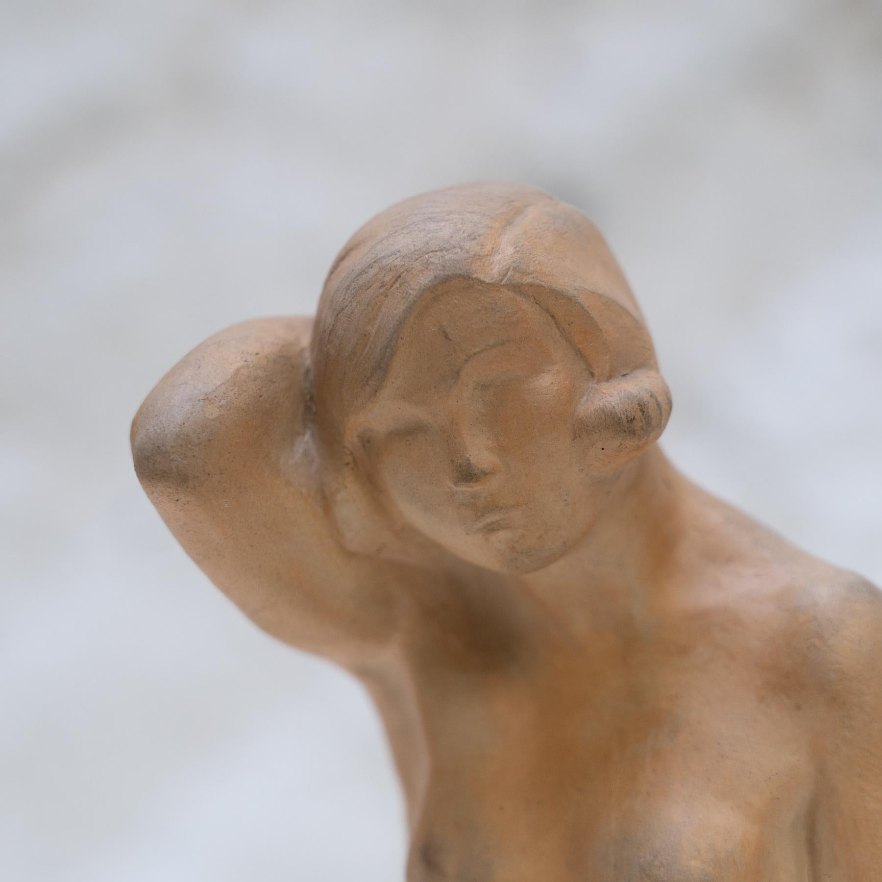 Woman Sculpture Signed 