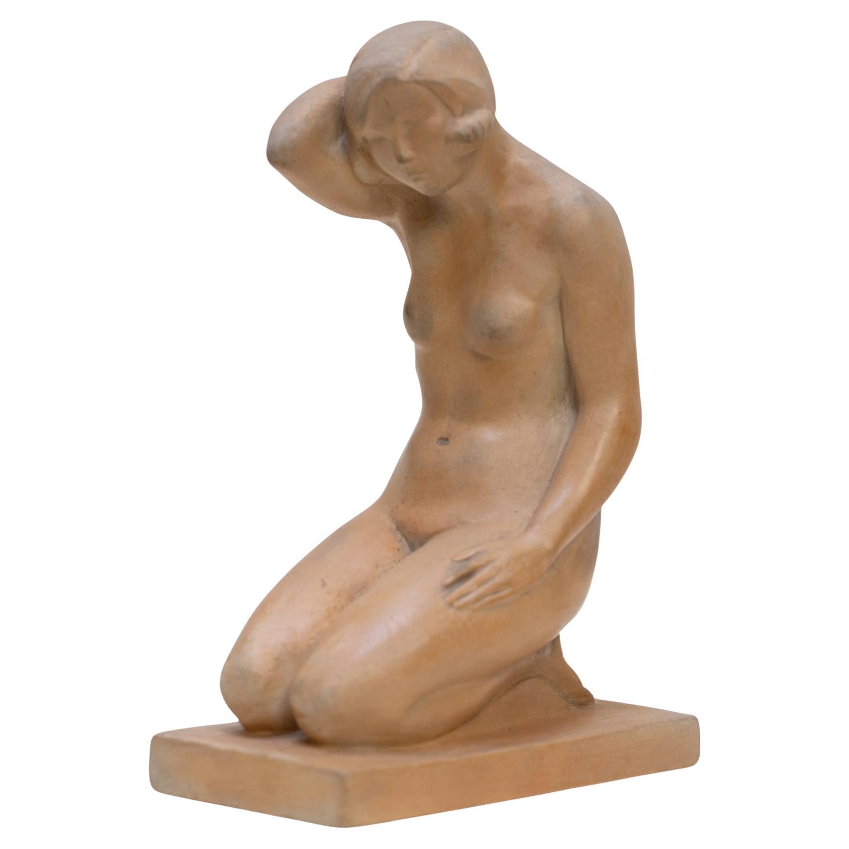 Woman Sculpture Signed "Serra" (1930)