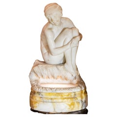 Woman Sitting on Fountain by L. Nardoni 1910, Italy