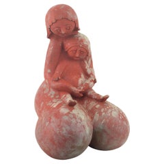 Woman with Child in Terracotta