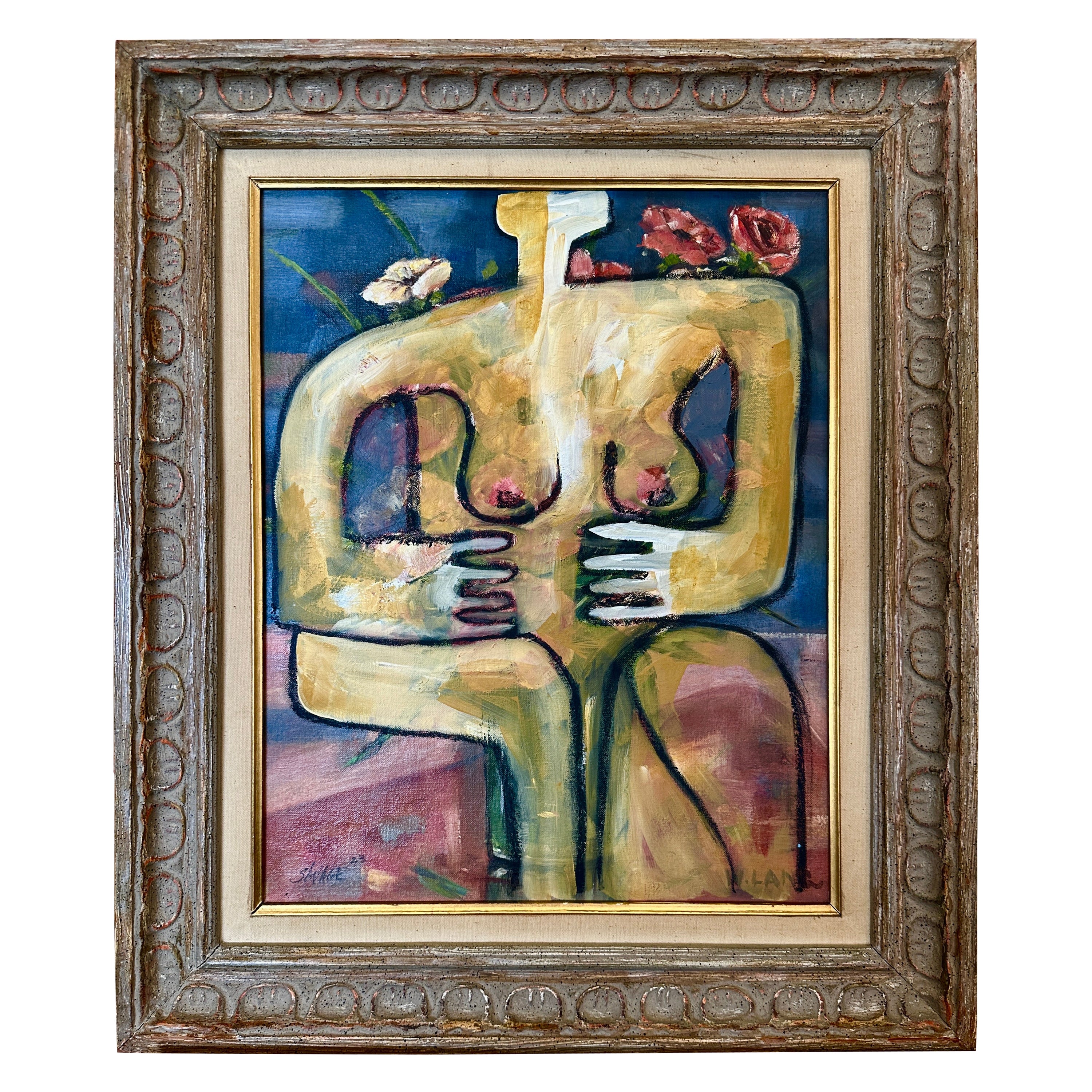 "Woman with Roses" 2023 by Noted Palm Springs Artist Shawn Savage