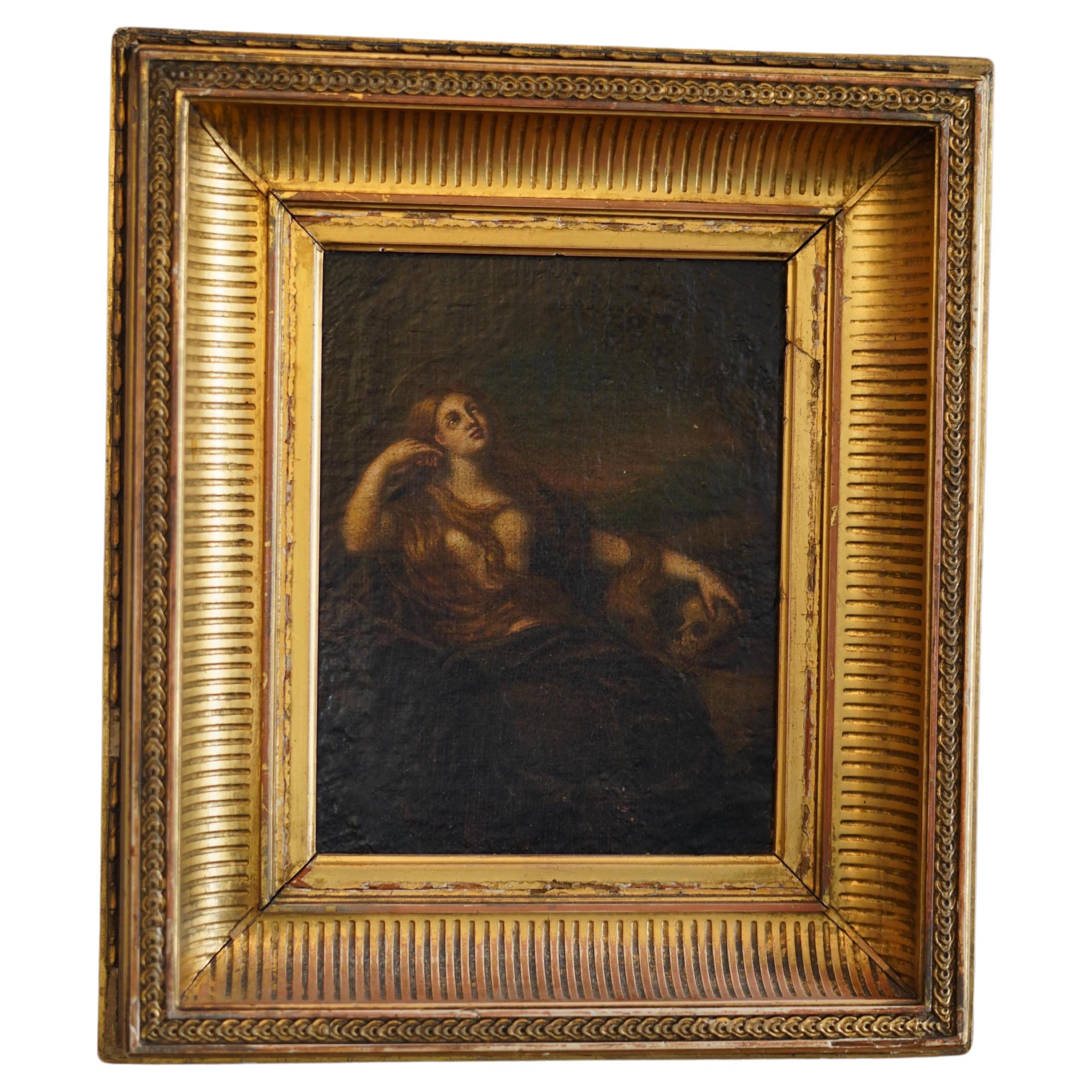 Maddalena che appoggia la mano su un teschio, Europa sconosciuta 1800